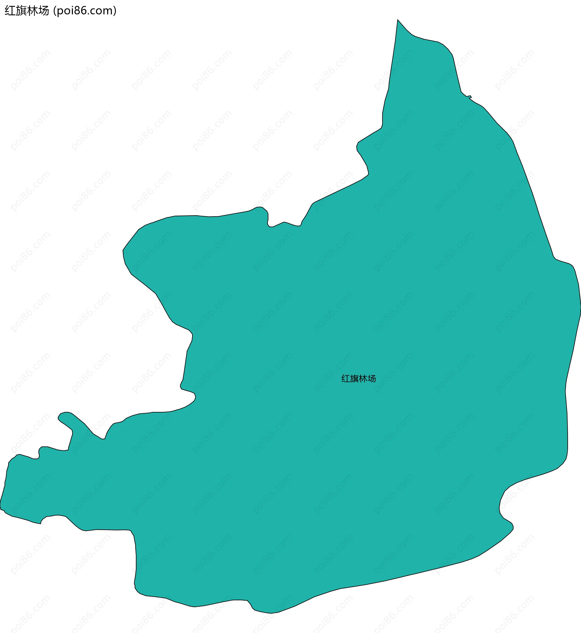 红旗林场边界地图