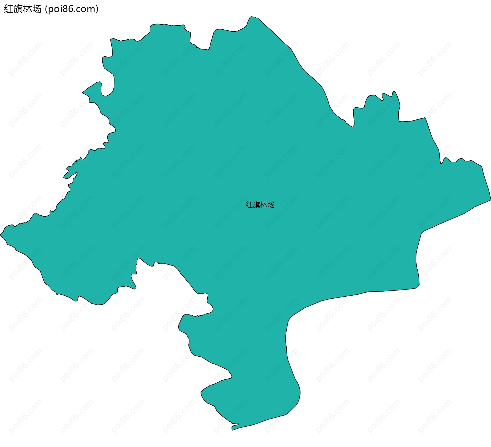 红旗林场边界地图