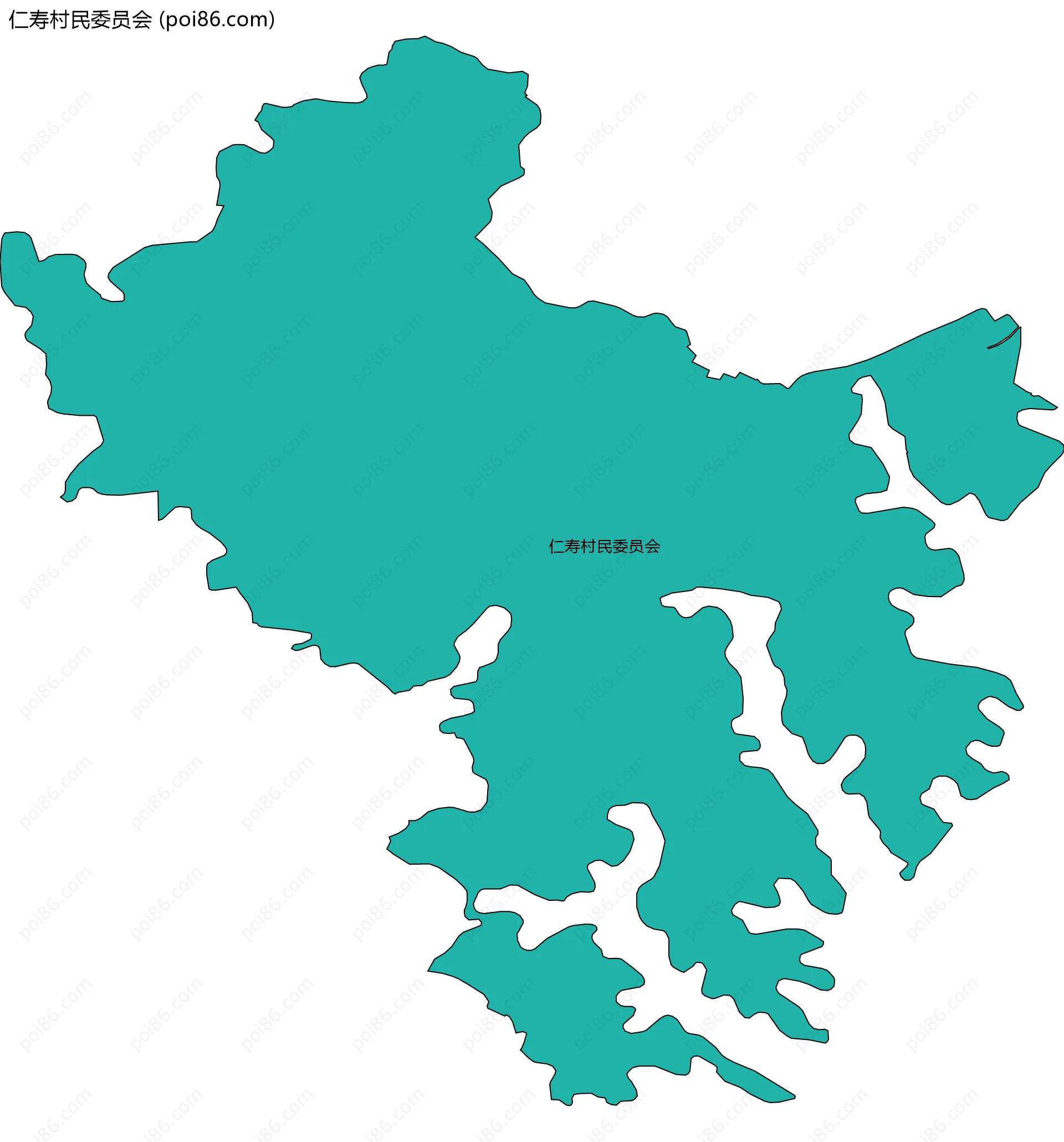 仁寿村民委员会边界地图