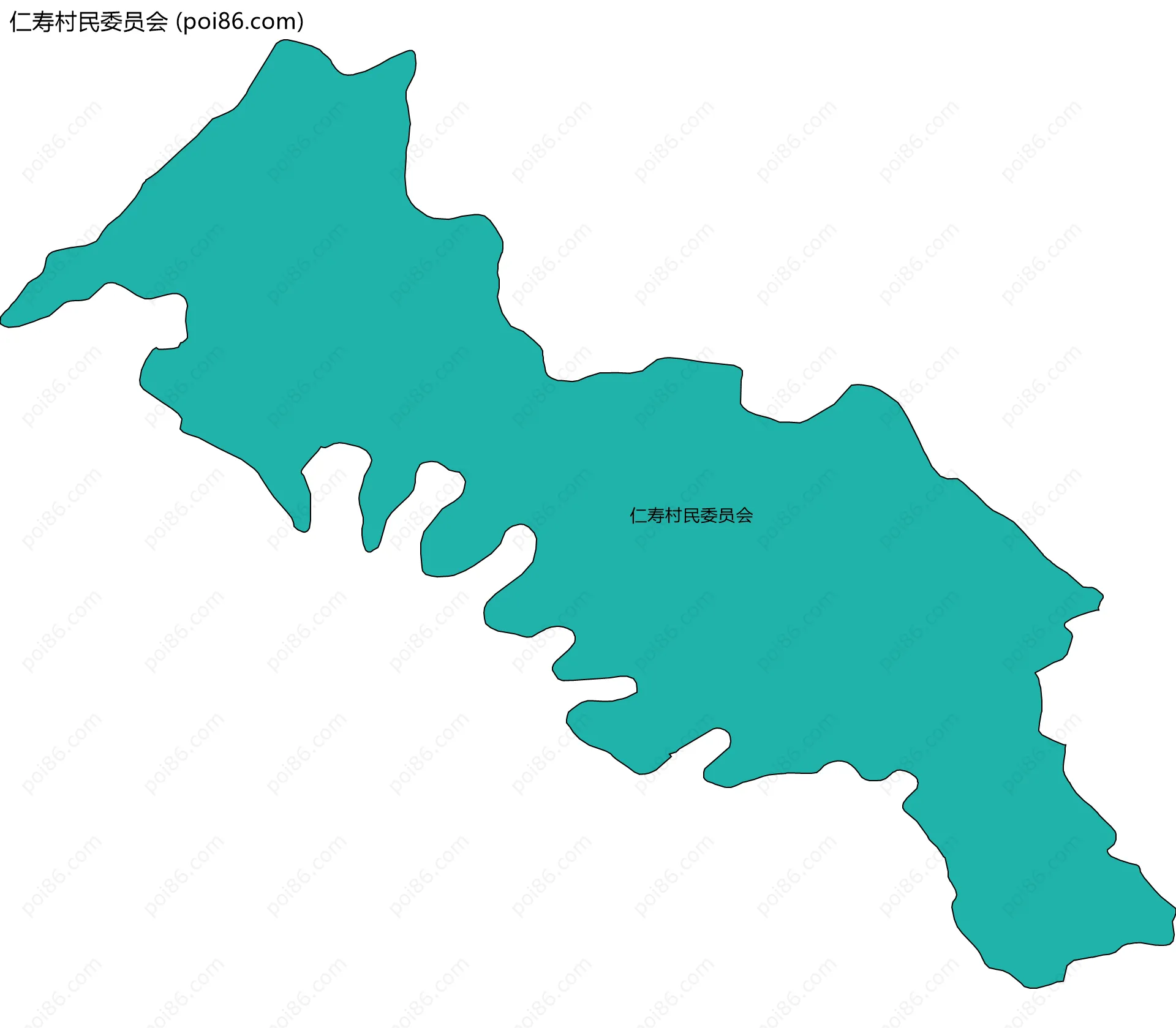 仁寿村民委员会边界地图