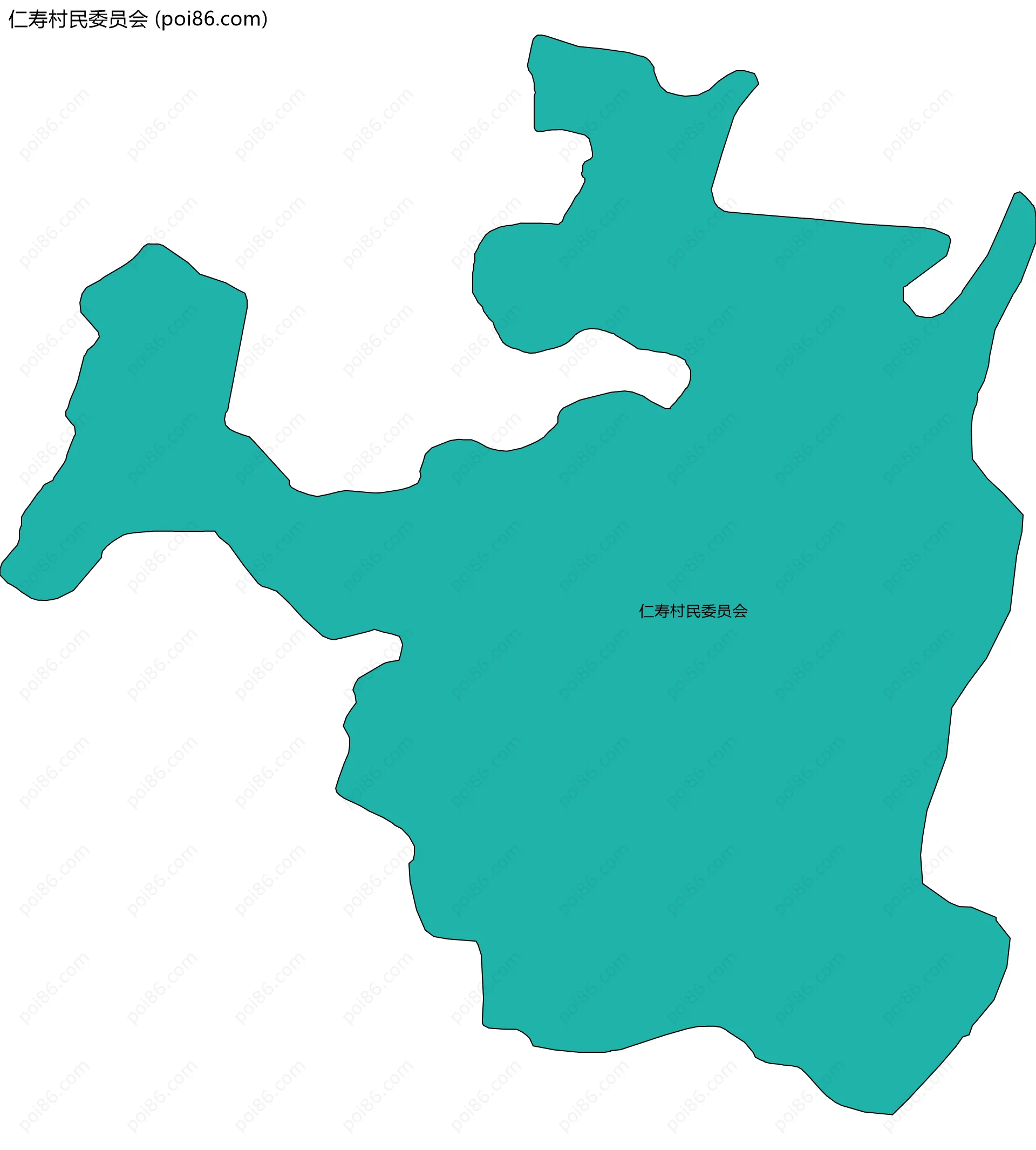 仁寿村民委员会边界地图