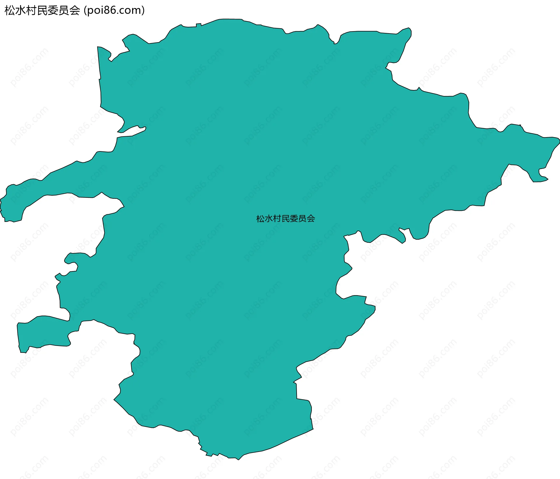 松水村民委员会边界地图