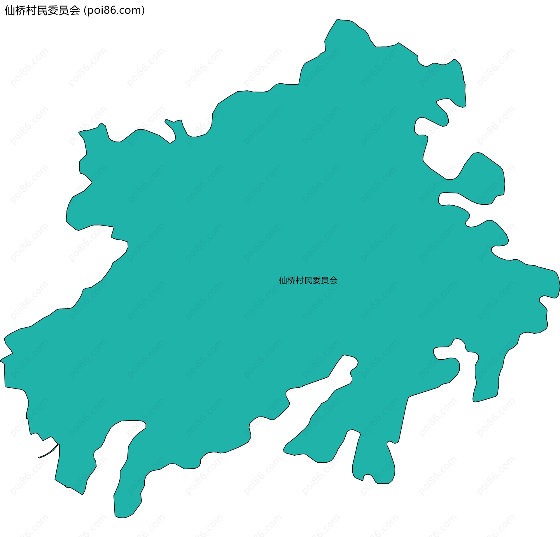 仙桥村民委员会边界地图