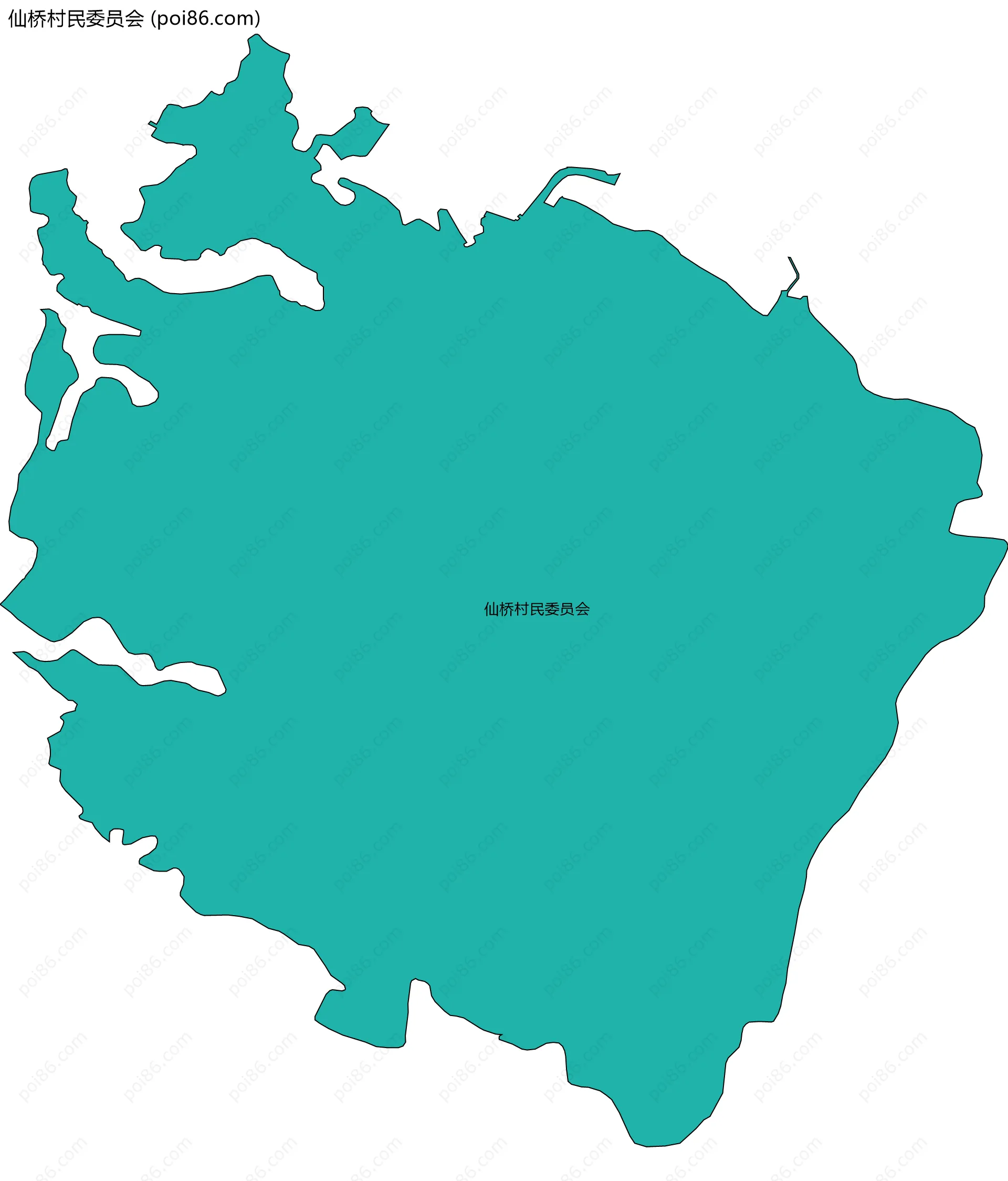 仙桥村民委员会边界地图