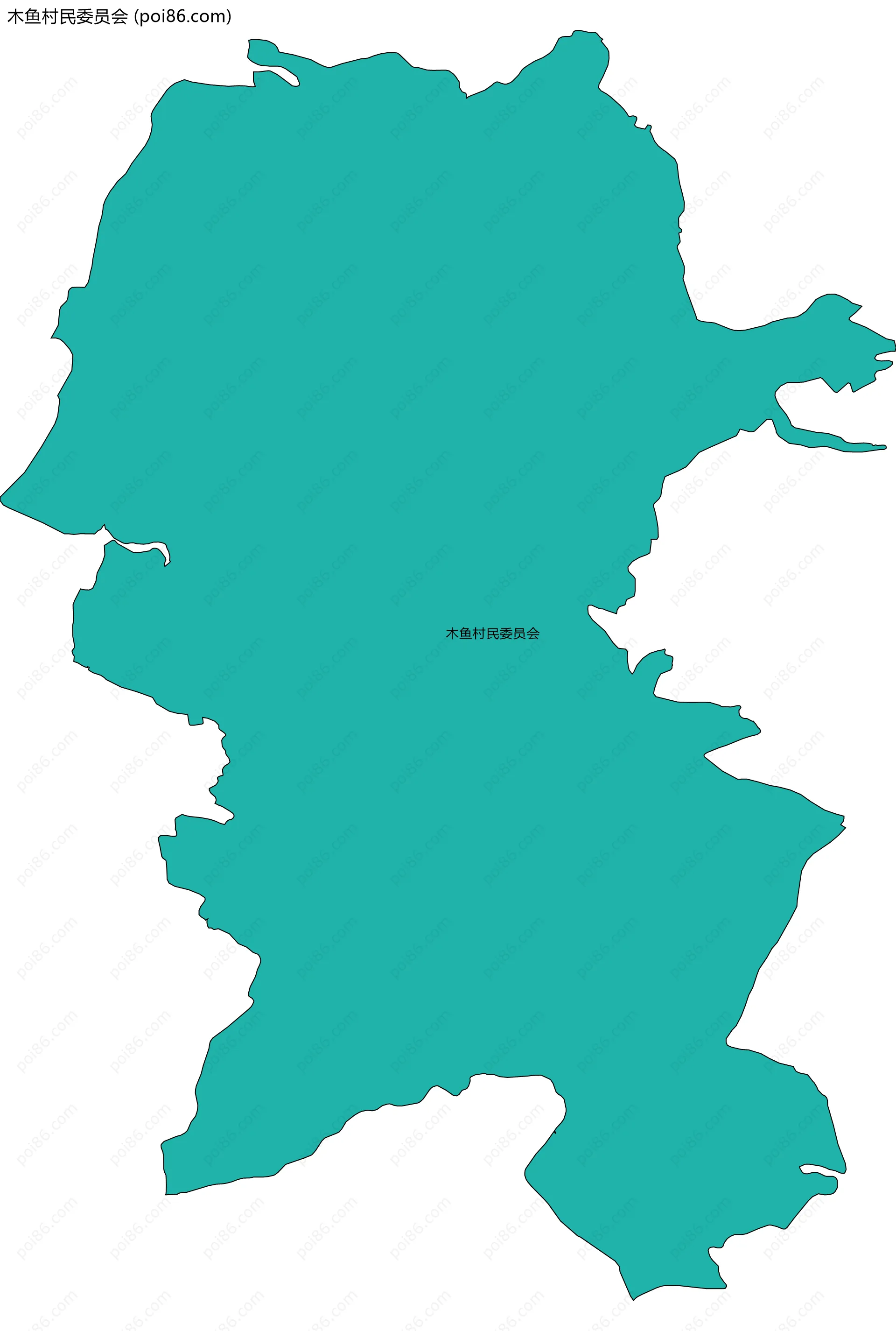 木鱼村民委员会边界地图