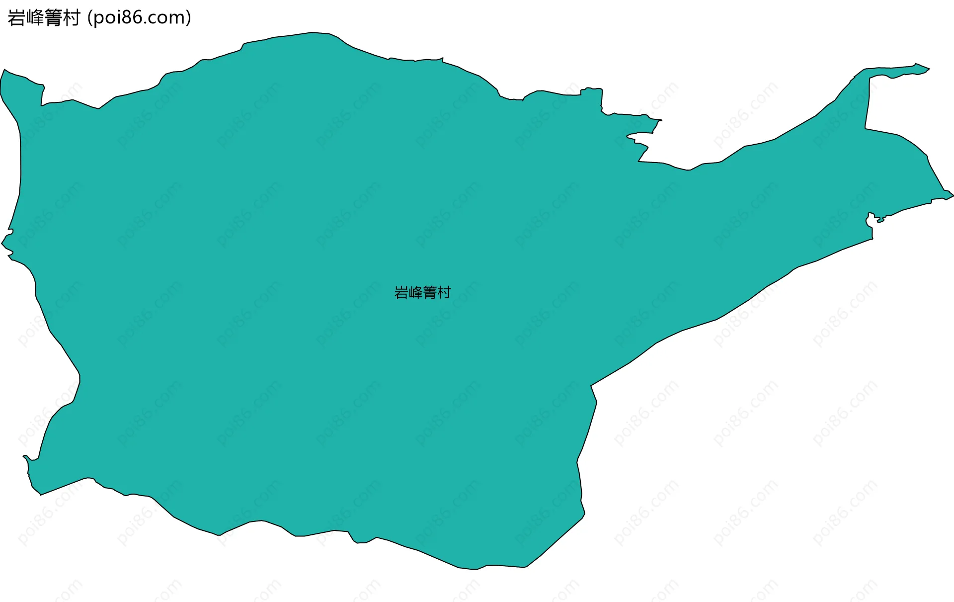 岩峰箐村边界地图