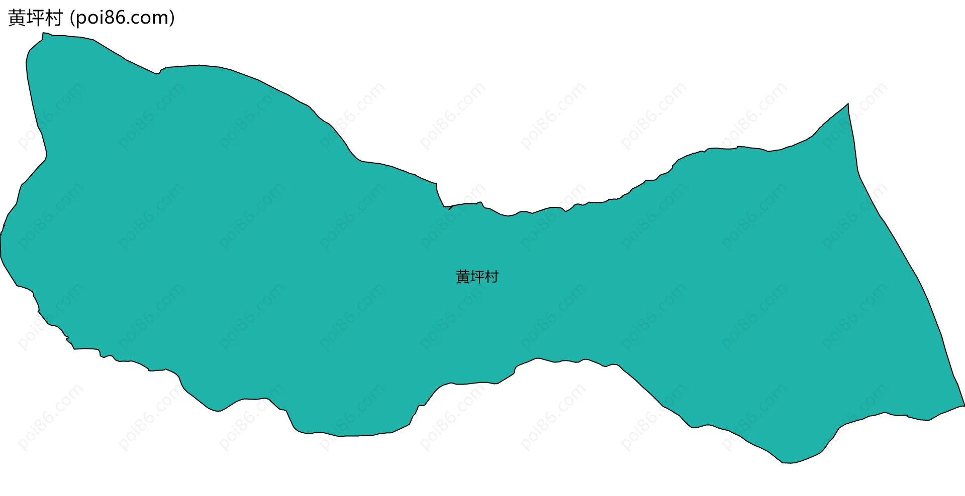 黄坪村边界地图