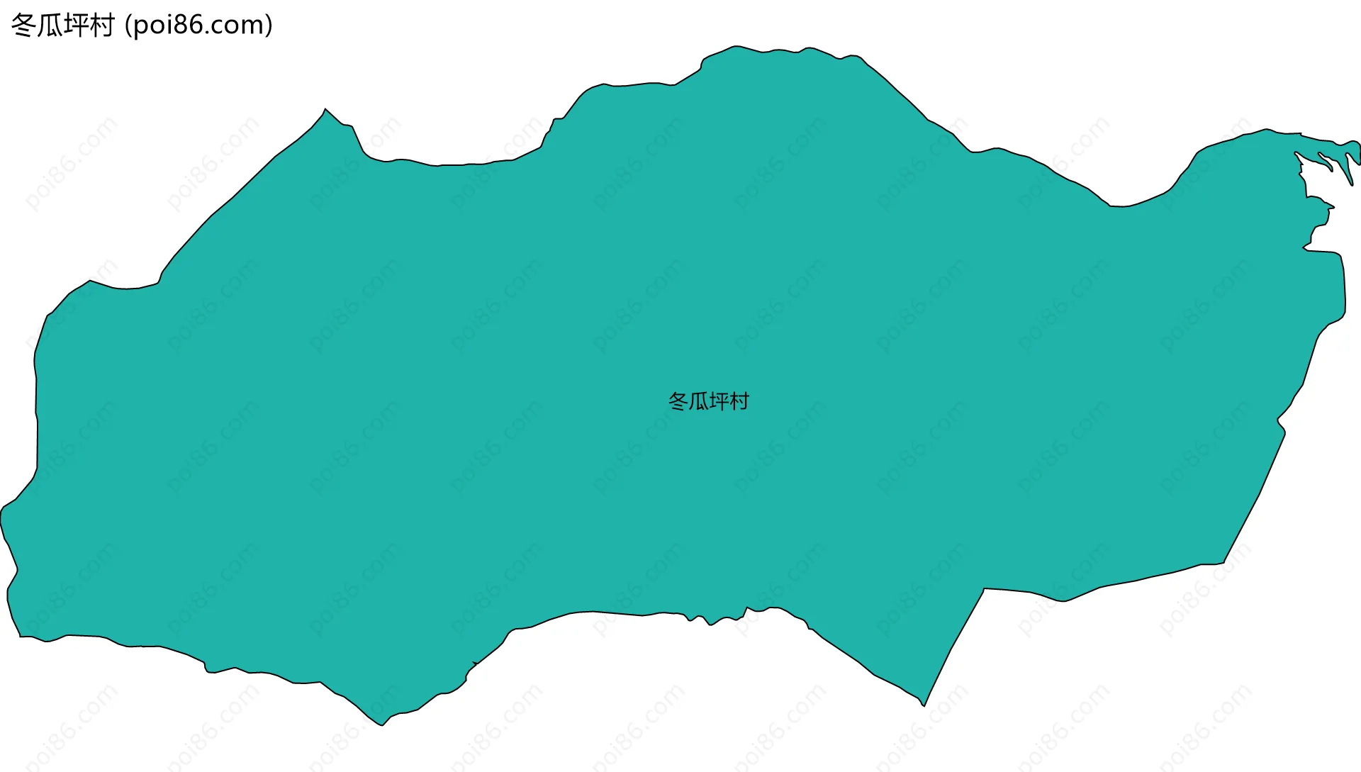 冬瓜坪村边界地图