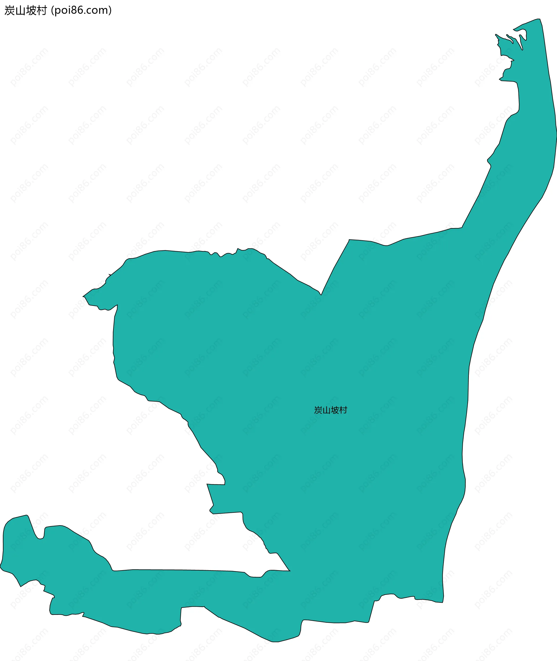 炭山坡村边界地图