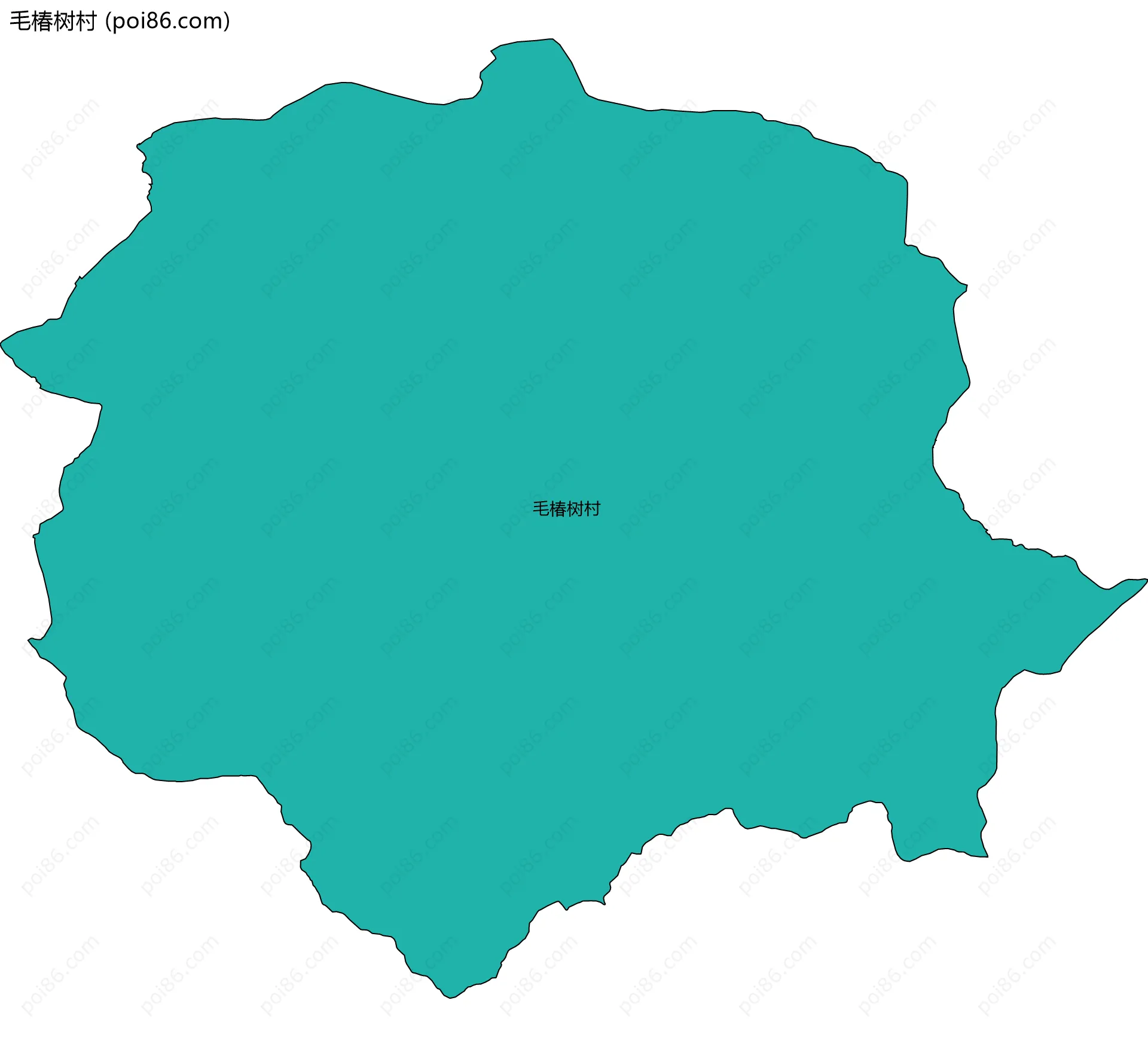 毛椿树村边界地图