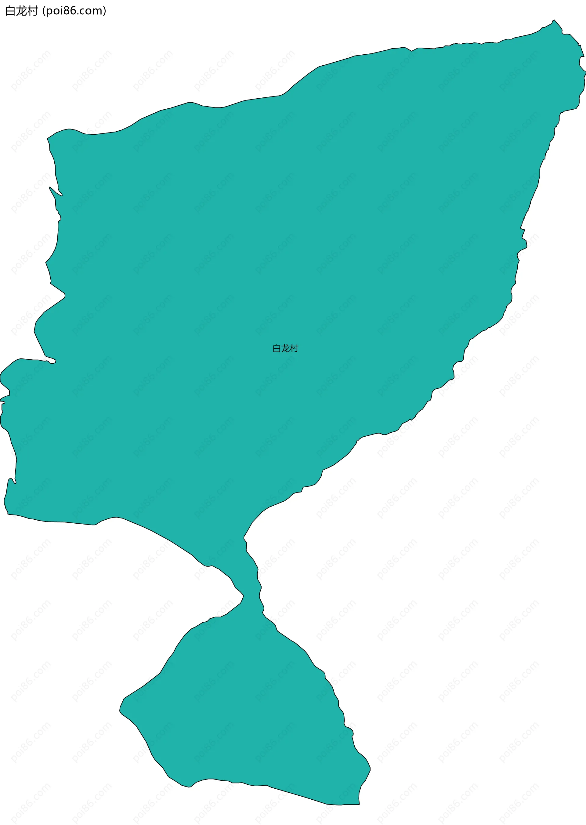 白龙村边界地图