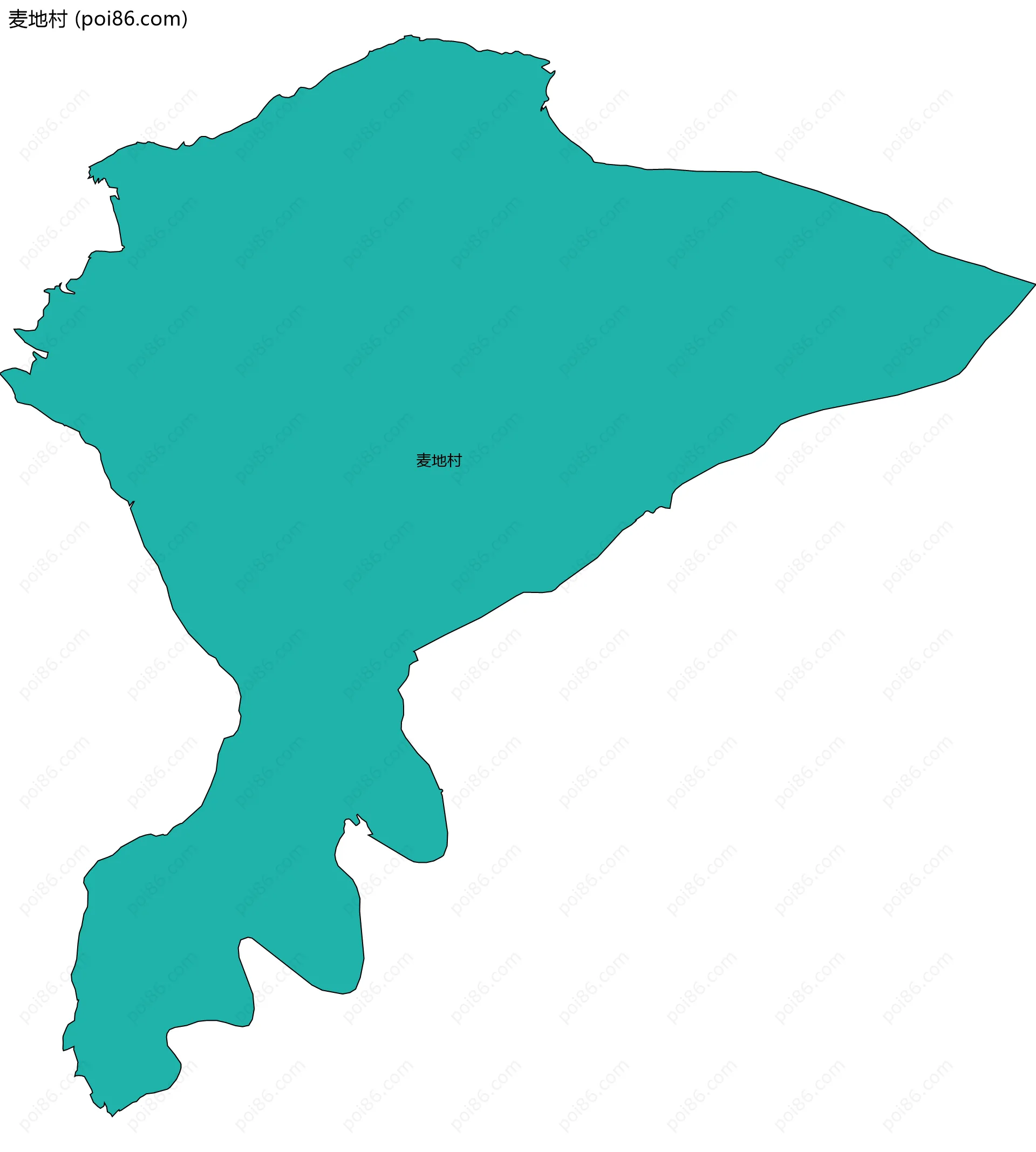 麦地村边界地图