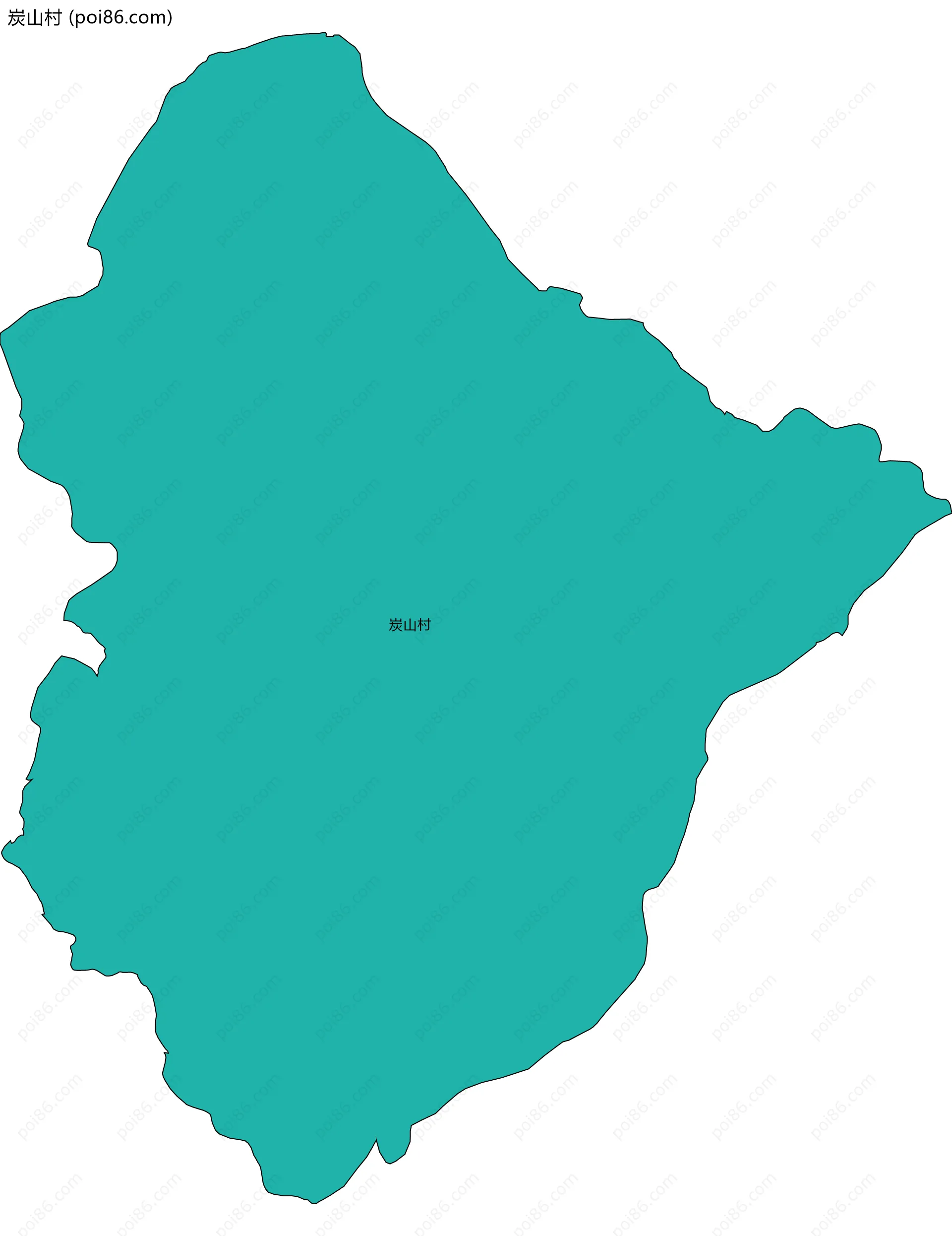 炭山村边界地图