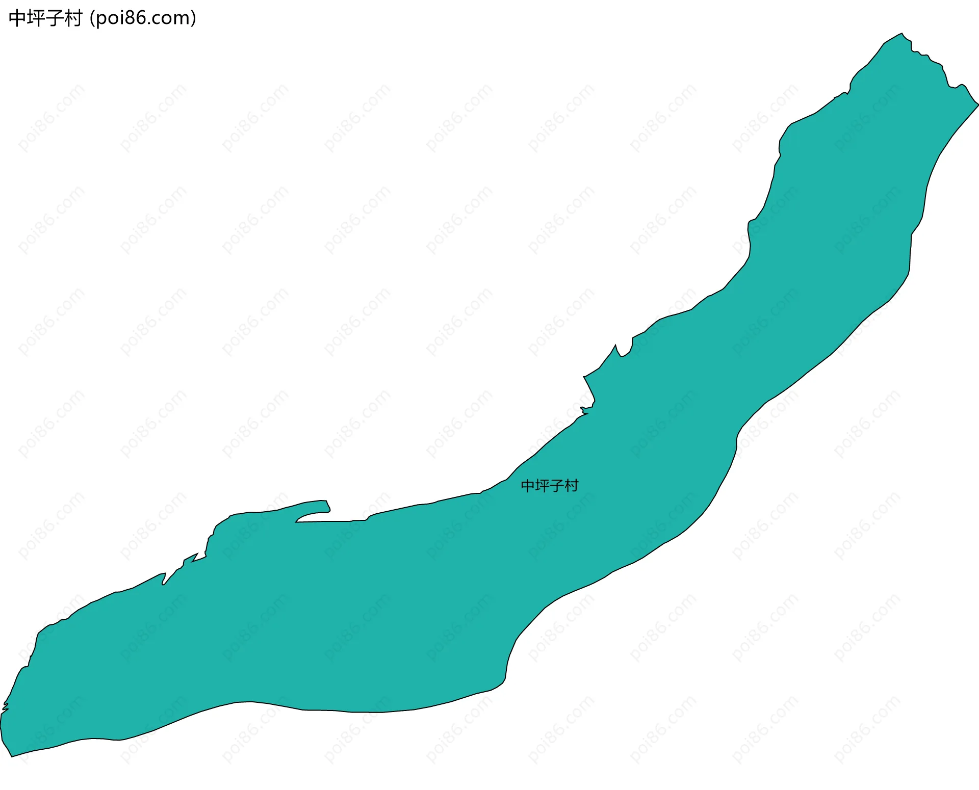 中坪子村边界地图