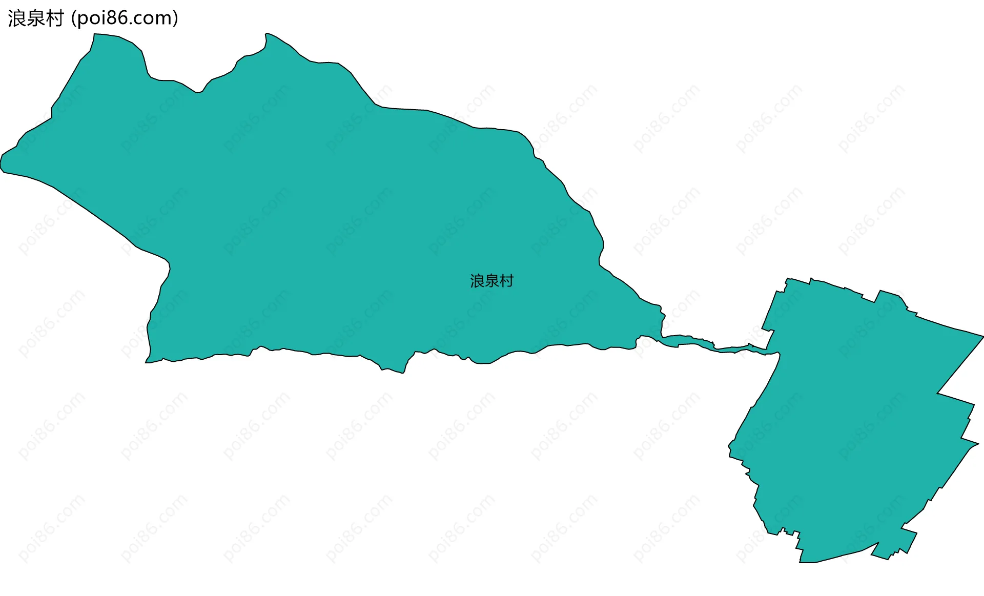 浪泉村边界地图