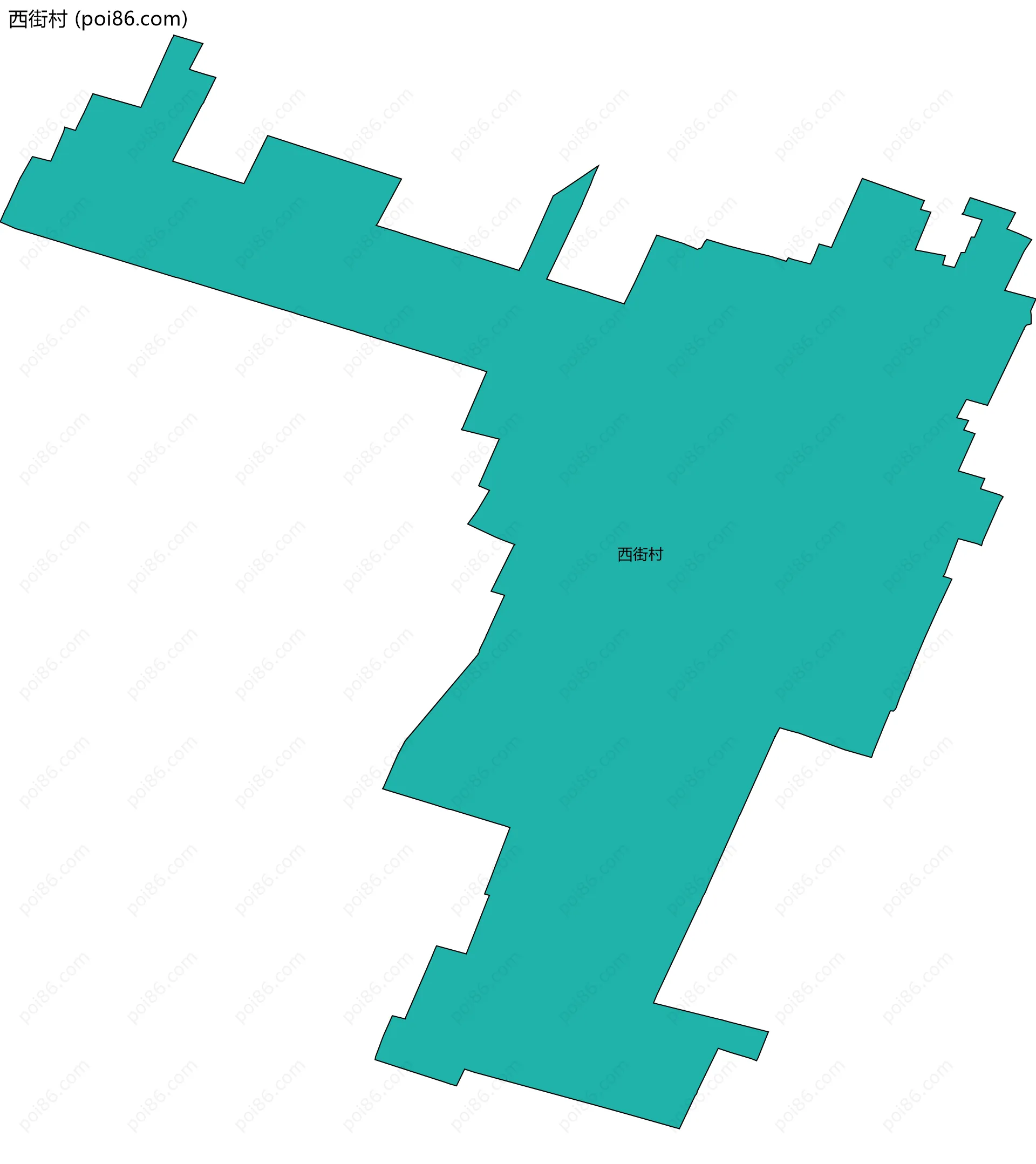 西街村边界地图