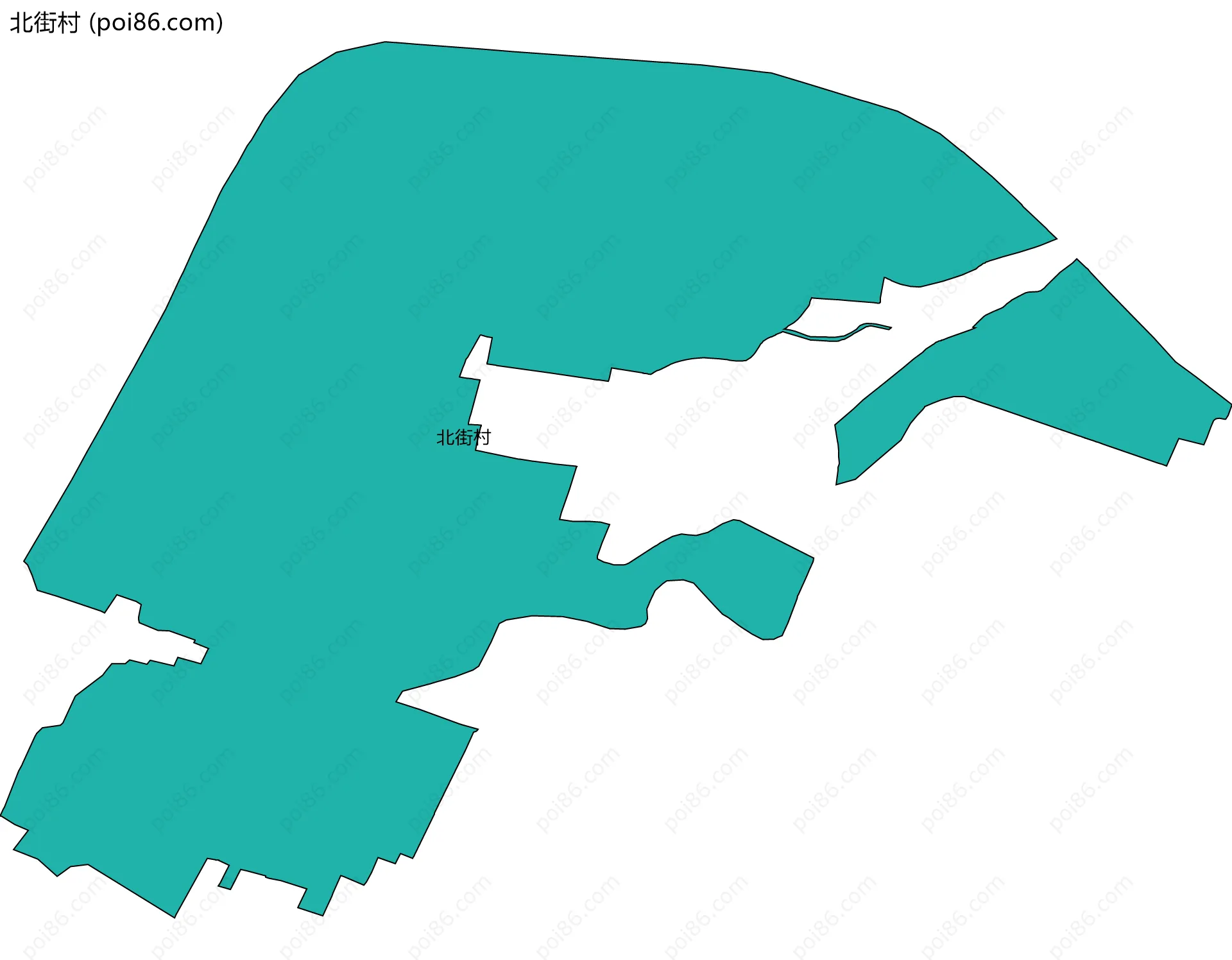 北街村边界地图