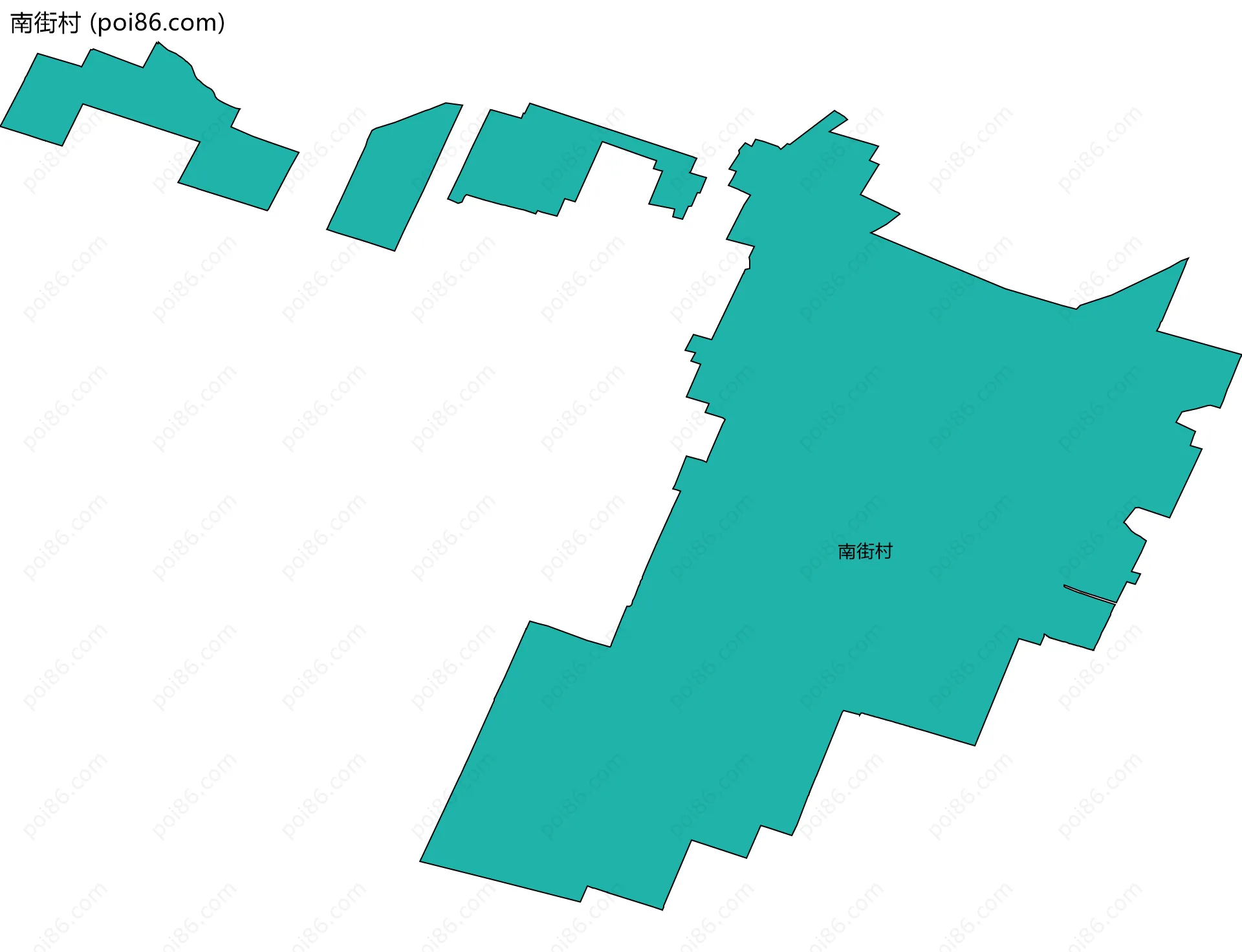 南街村边界地图