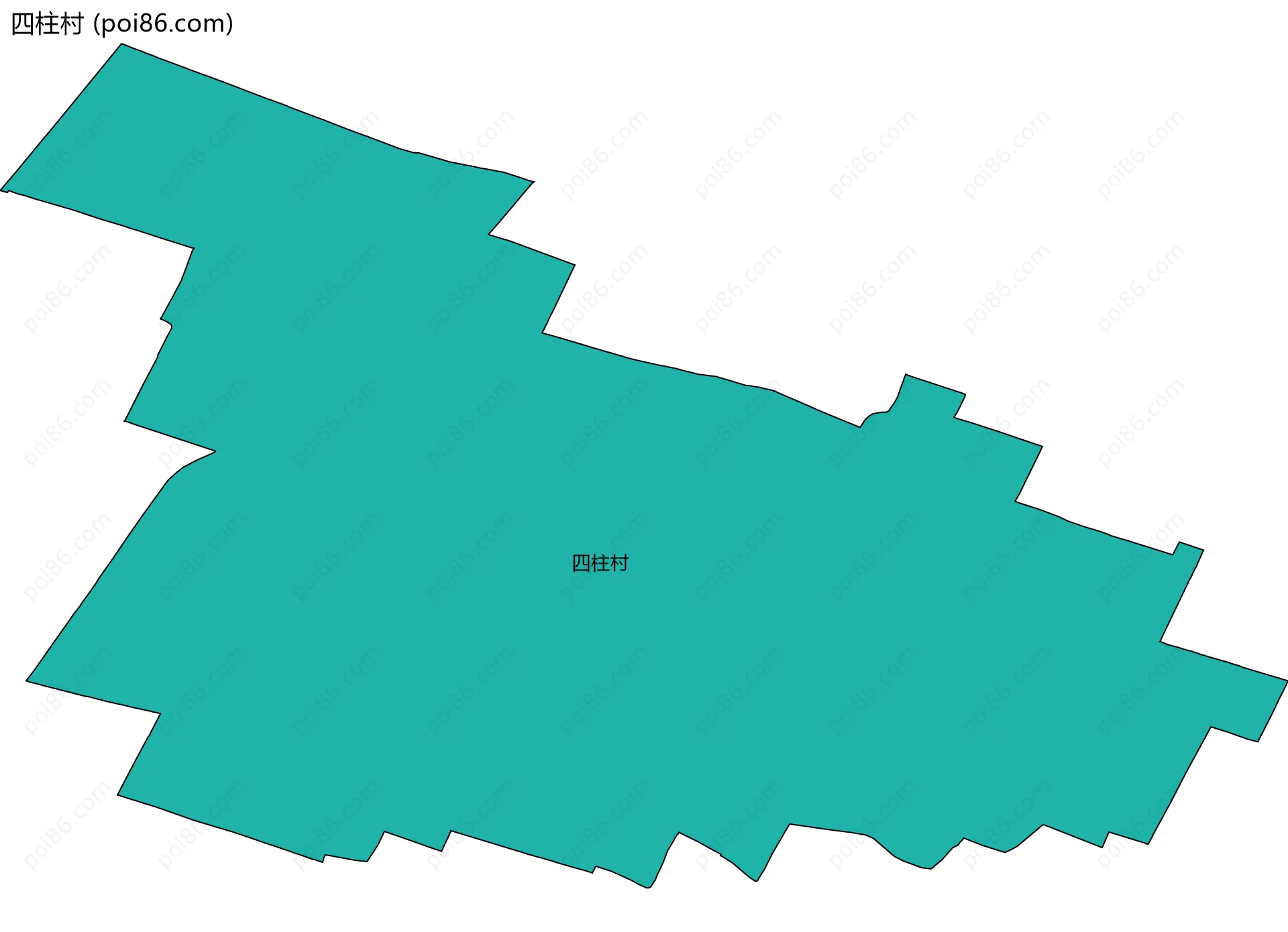 四柱村边界地图