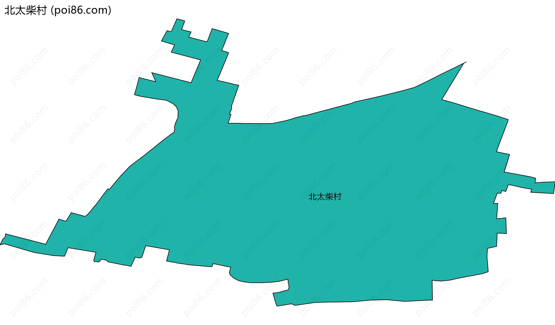 北太柴村边界地图