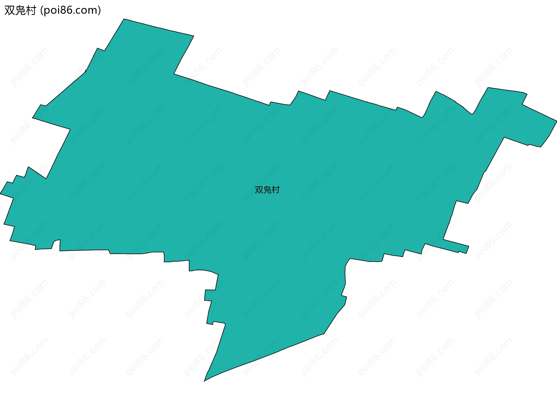 双凫村边界地图