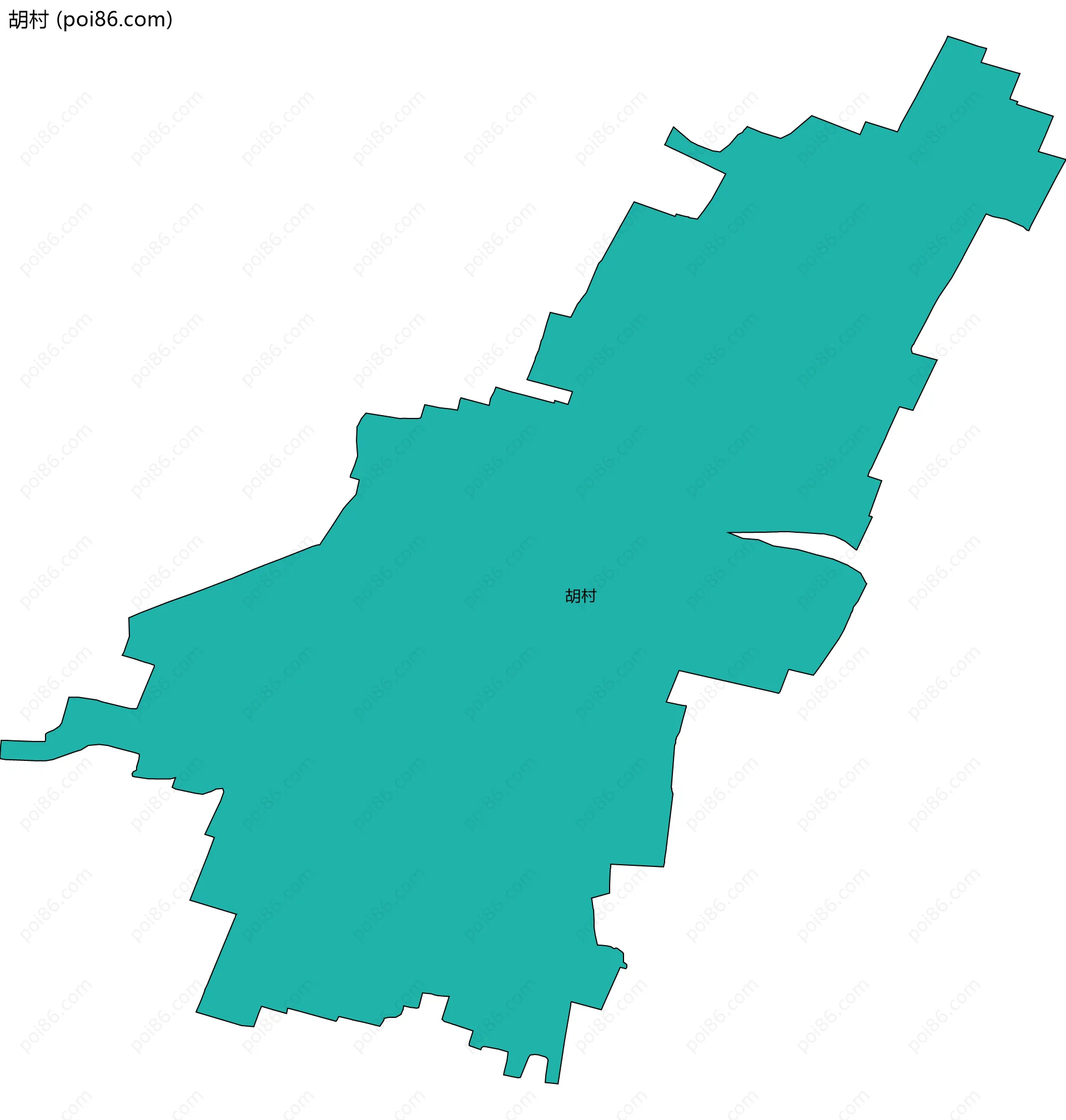 胡村边界地图