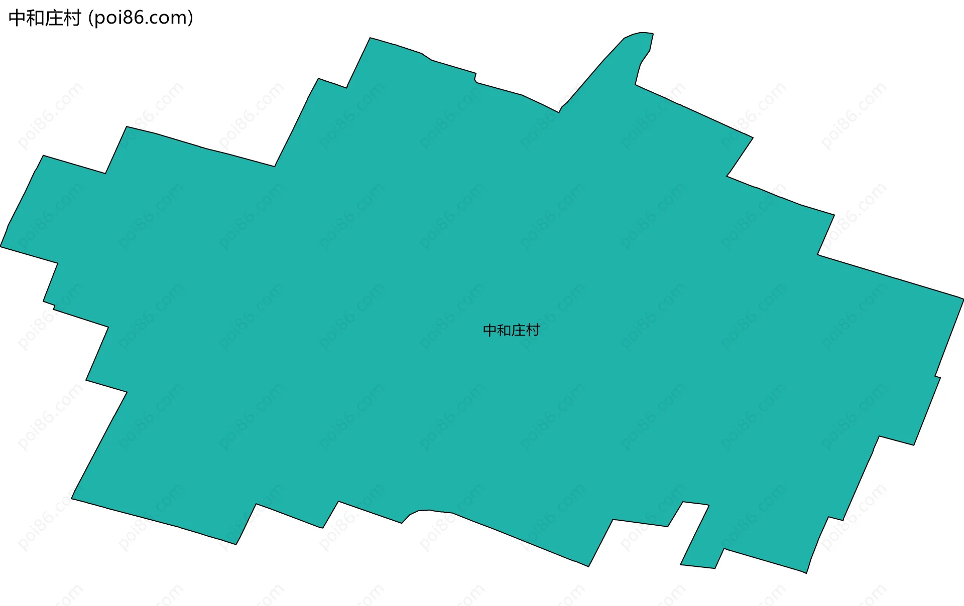 中和庄村边界地图