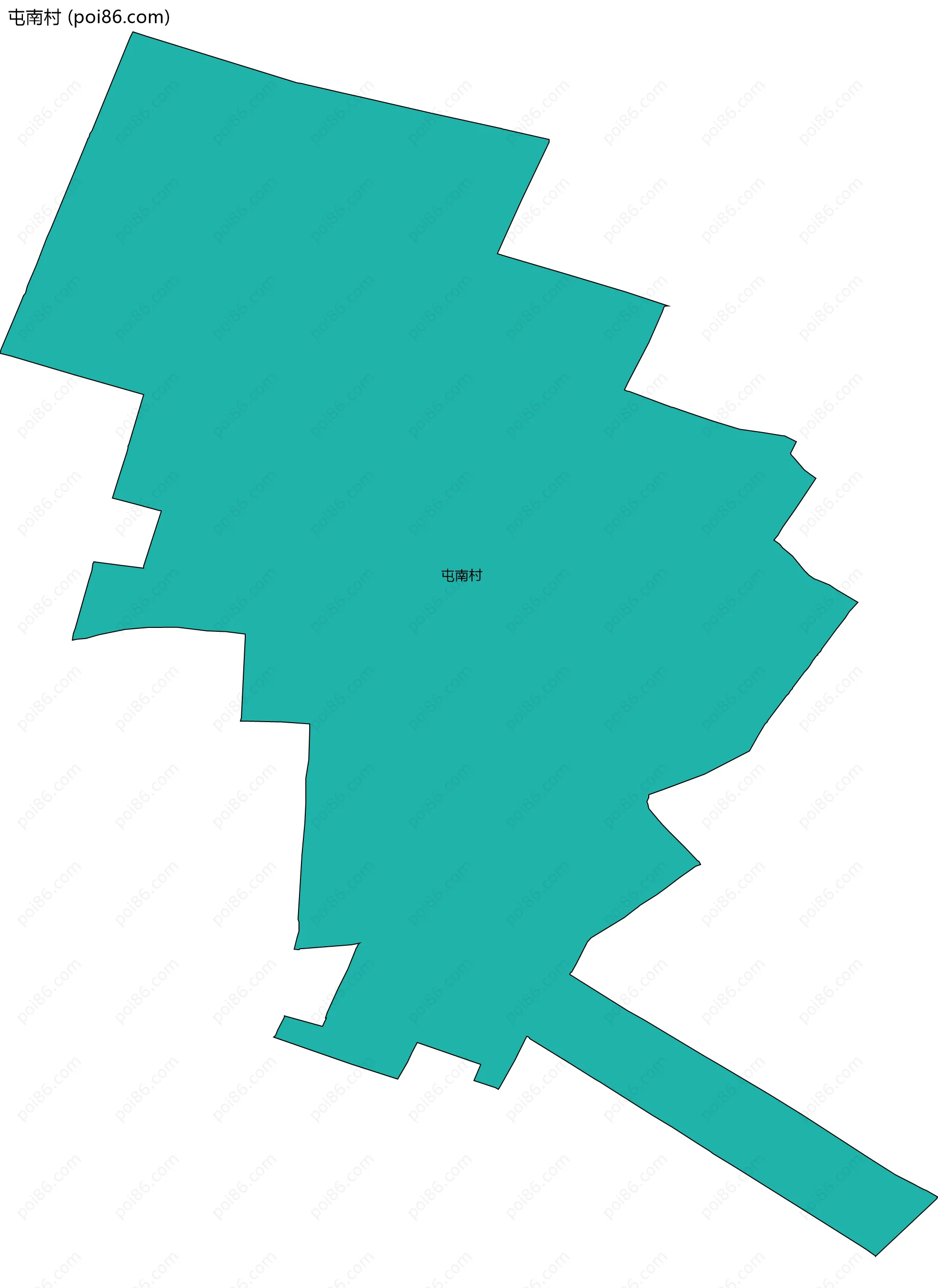 屯南村边界地图