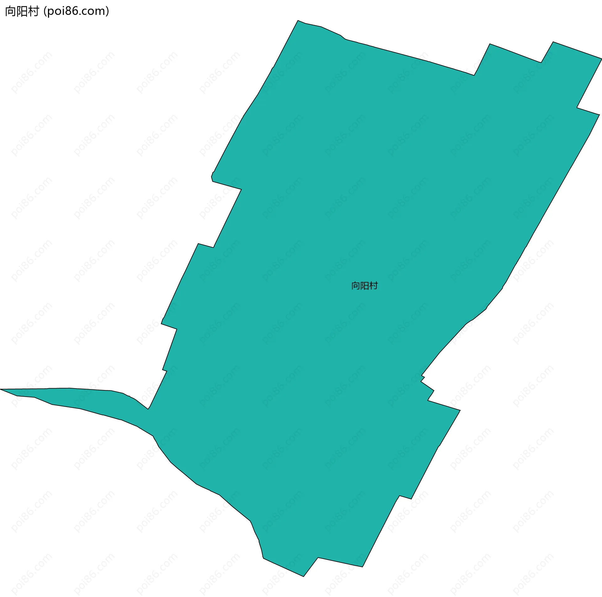 向阳村边界地图