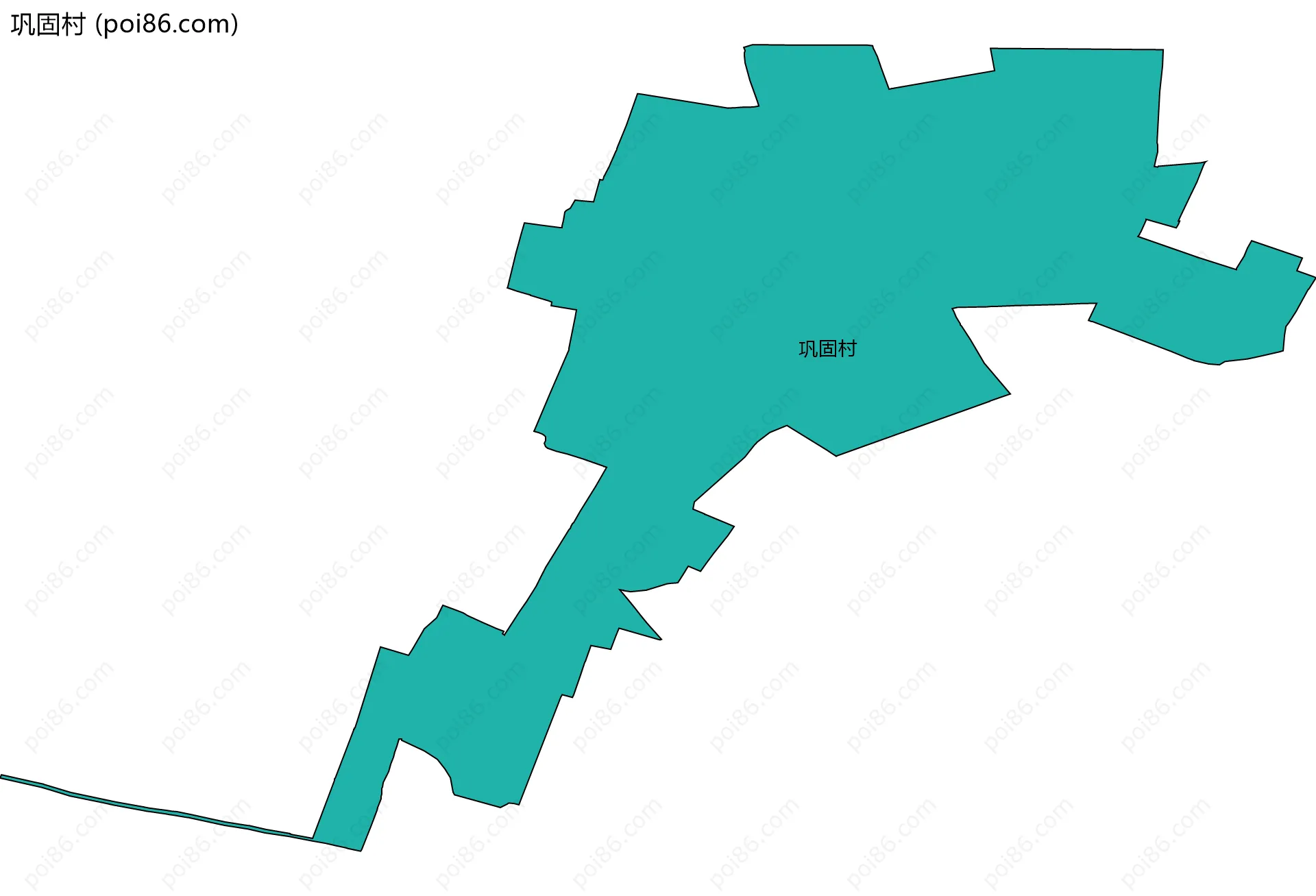 巩固村边界地图