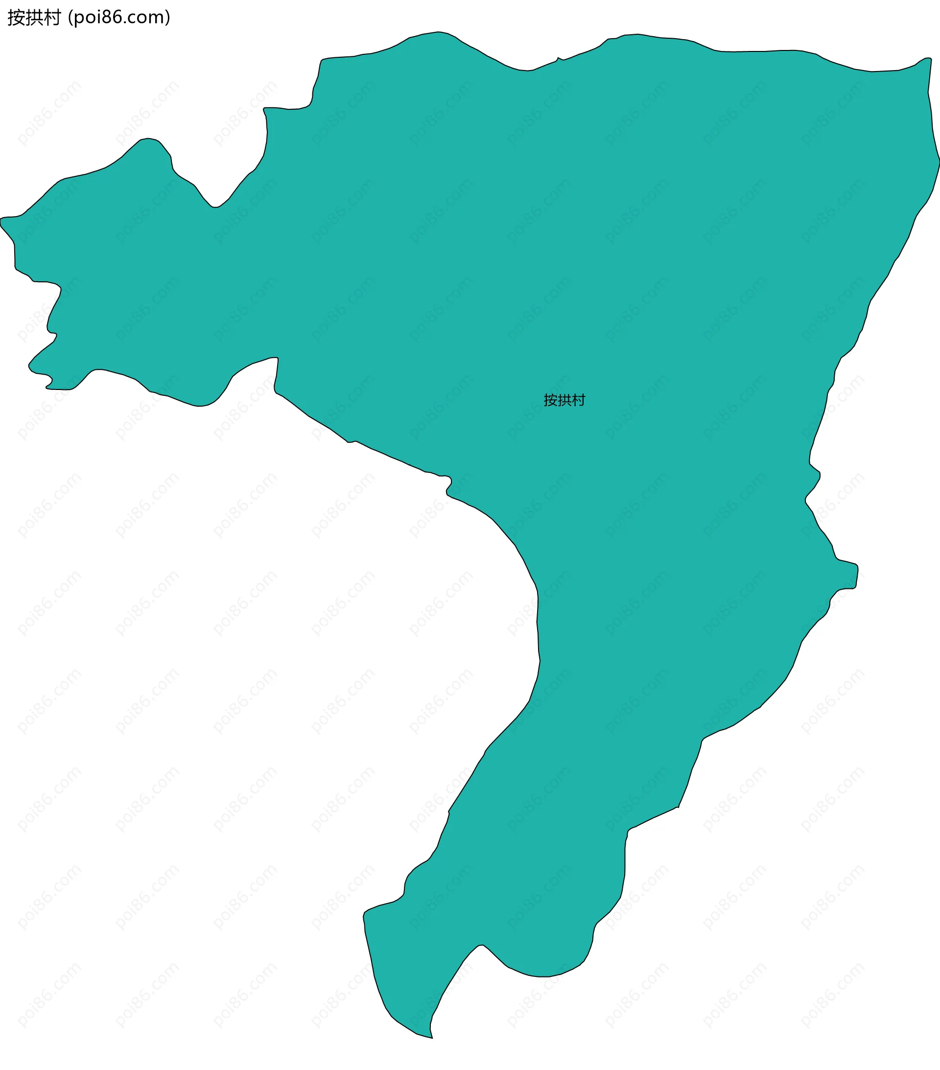 按拱村边界地图