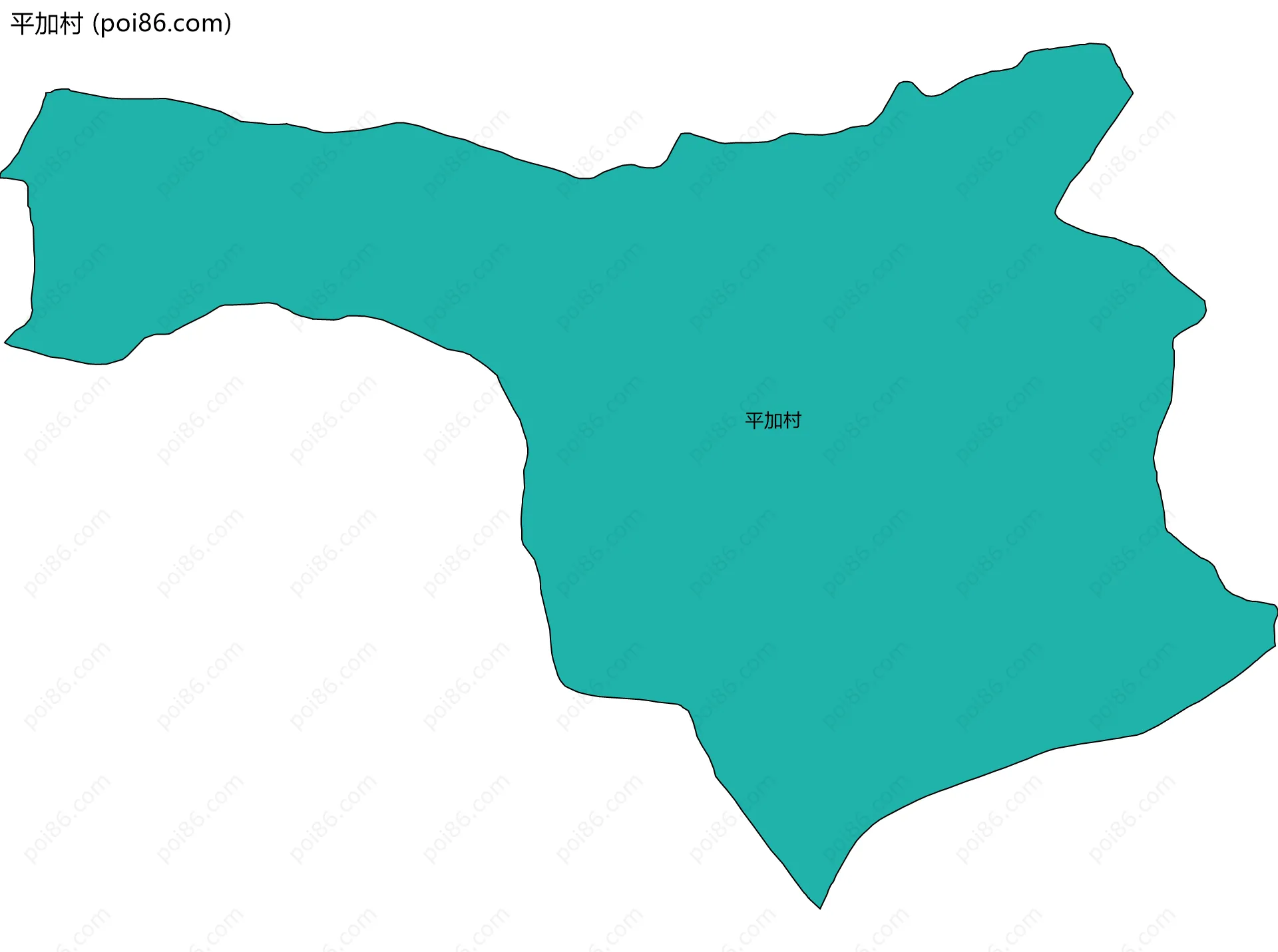 平加村边界地图