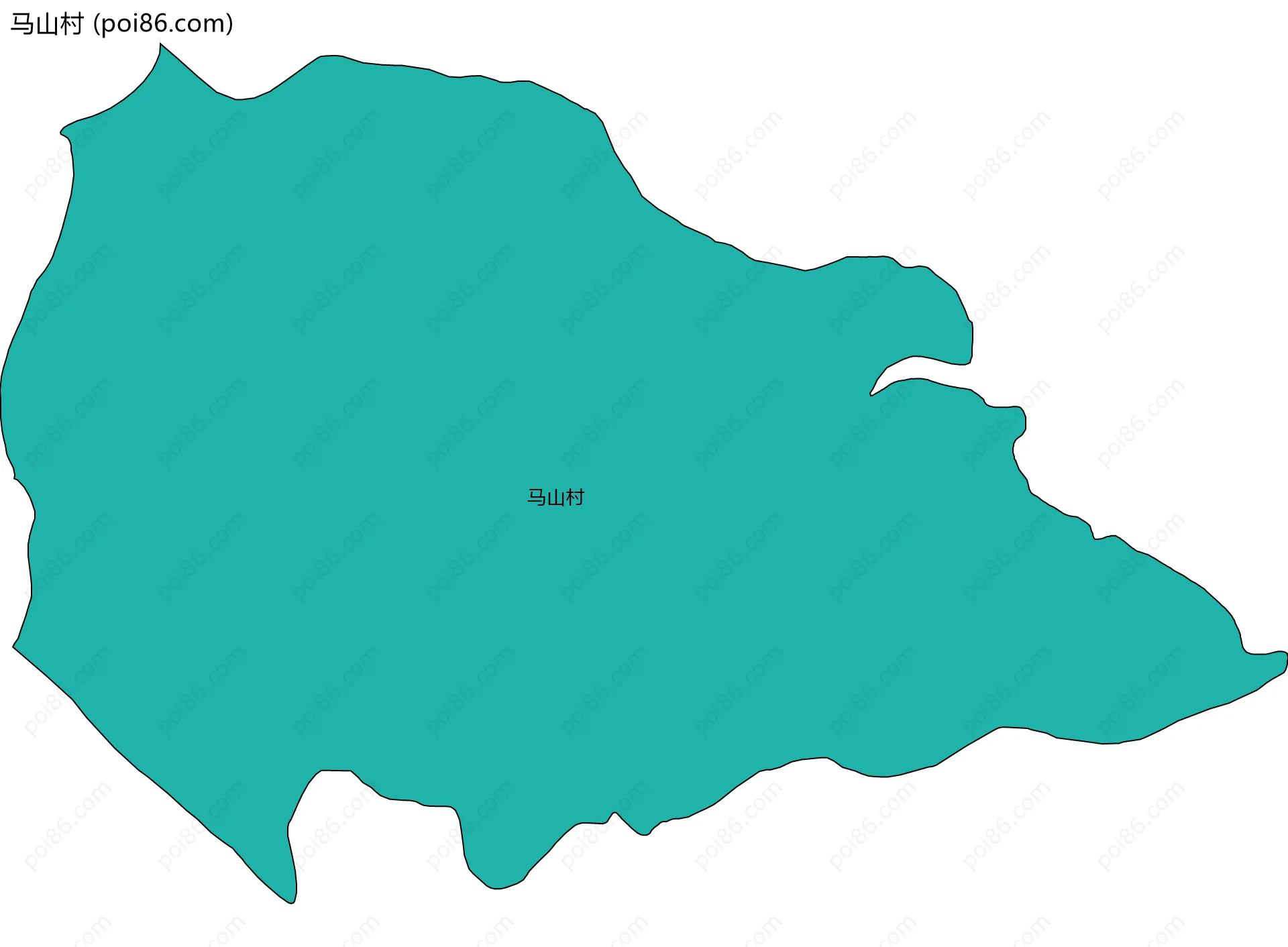 马山村边界地图