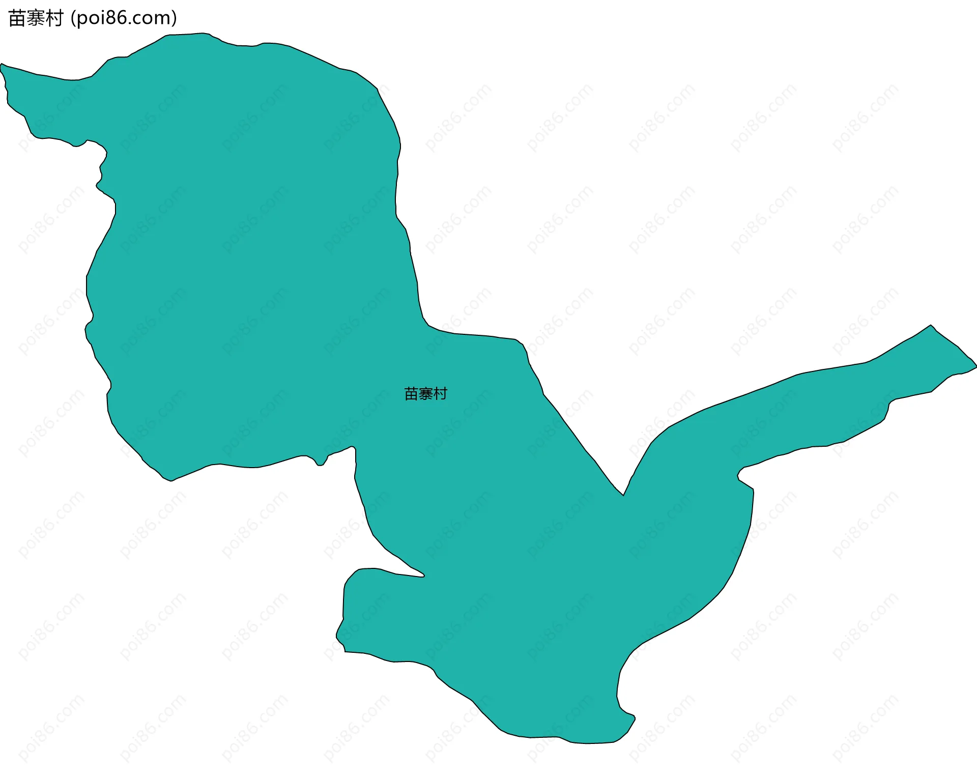 苗寨村边界地图