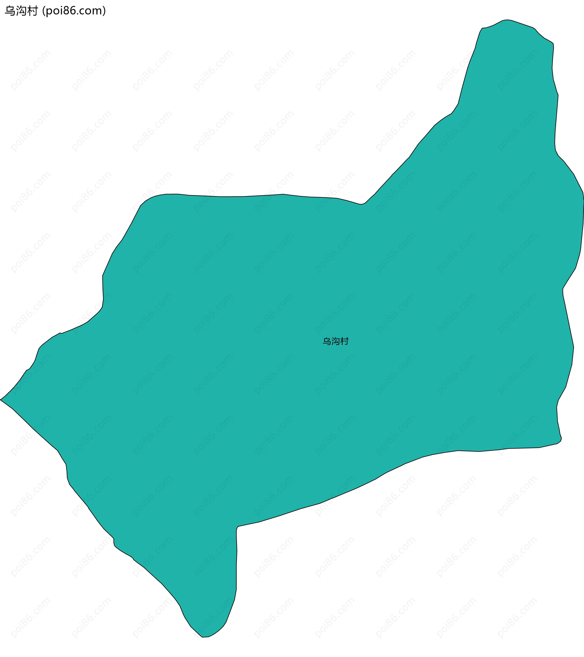 乌沟村边界地图