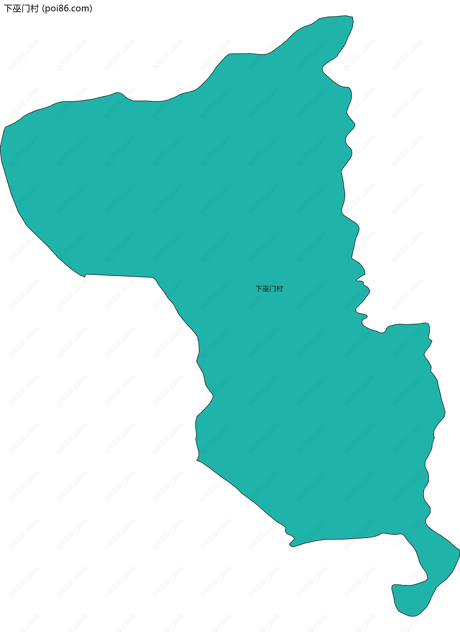 下巫门村边界地图