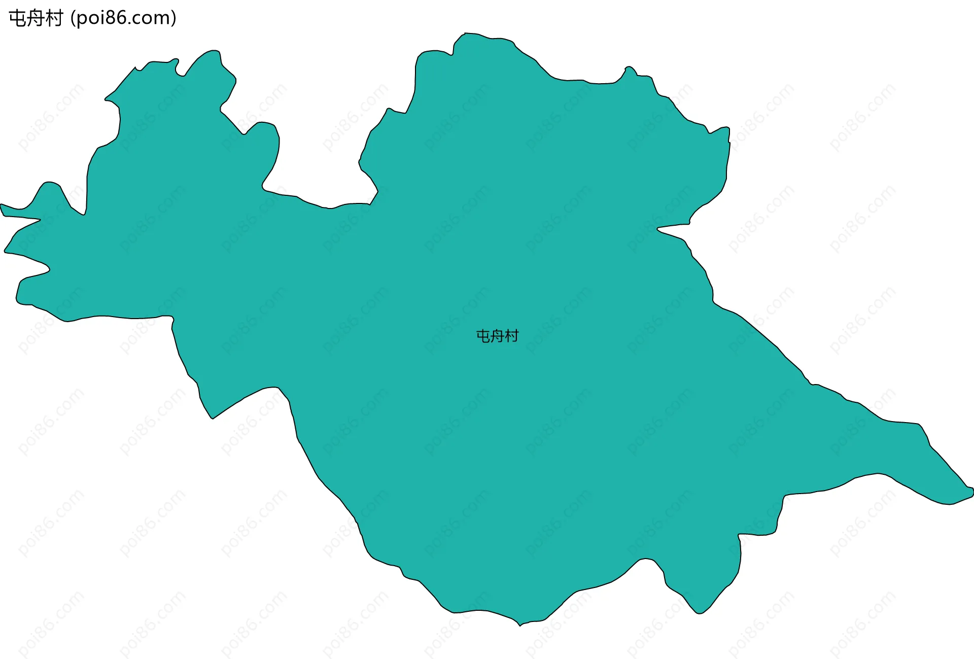 屯舟村边界地图