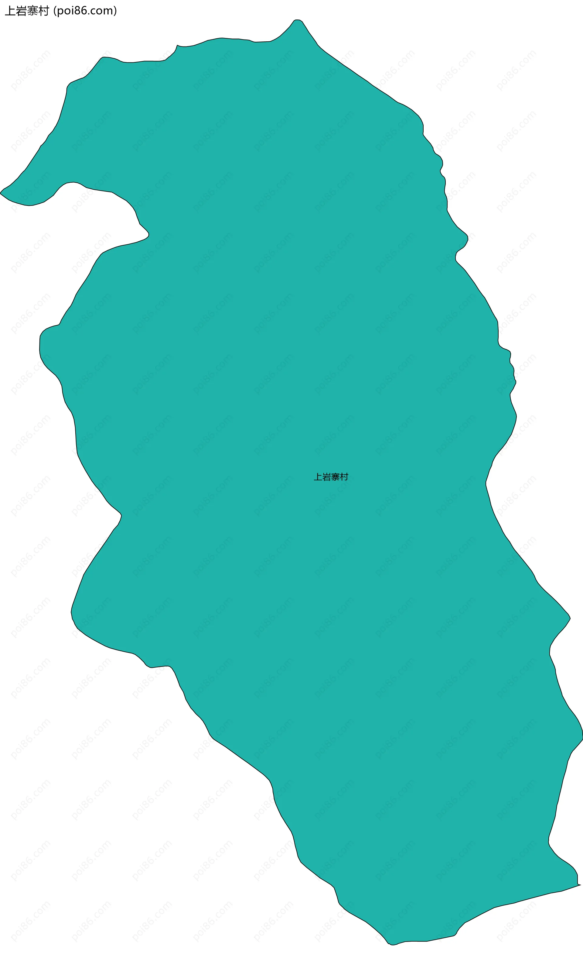 上岩寨村边界地图