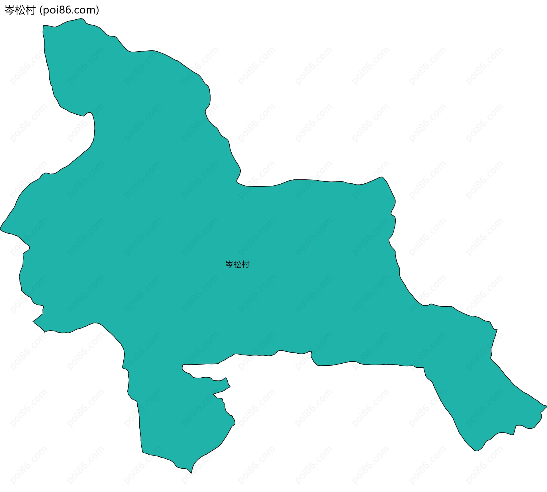 岑松村边界地图