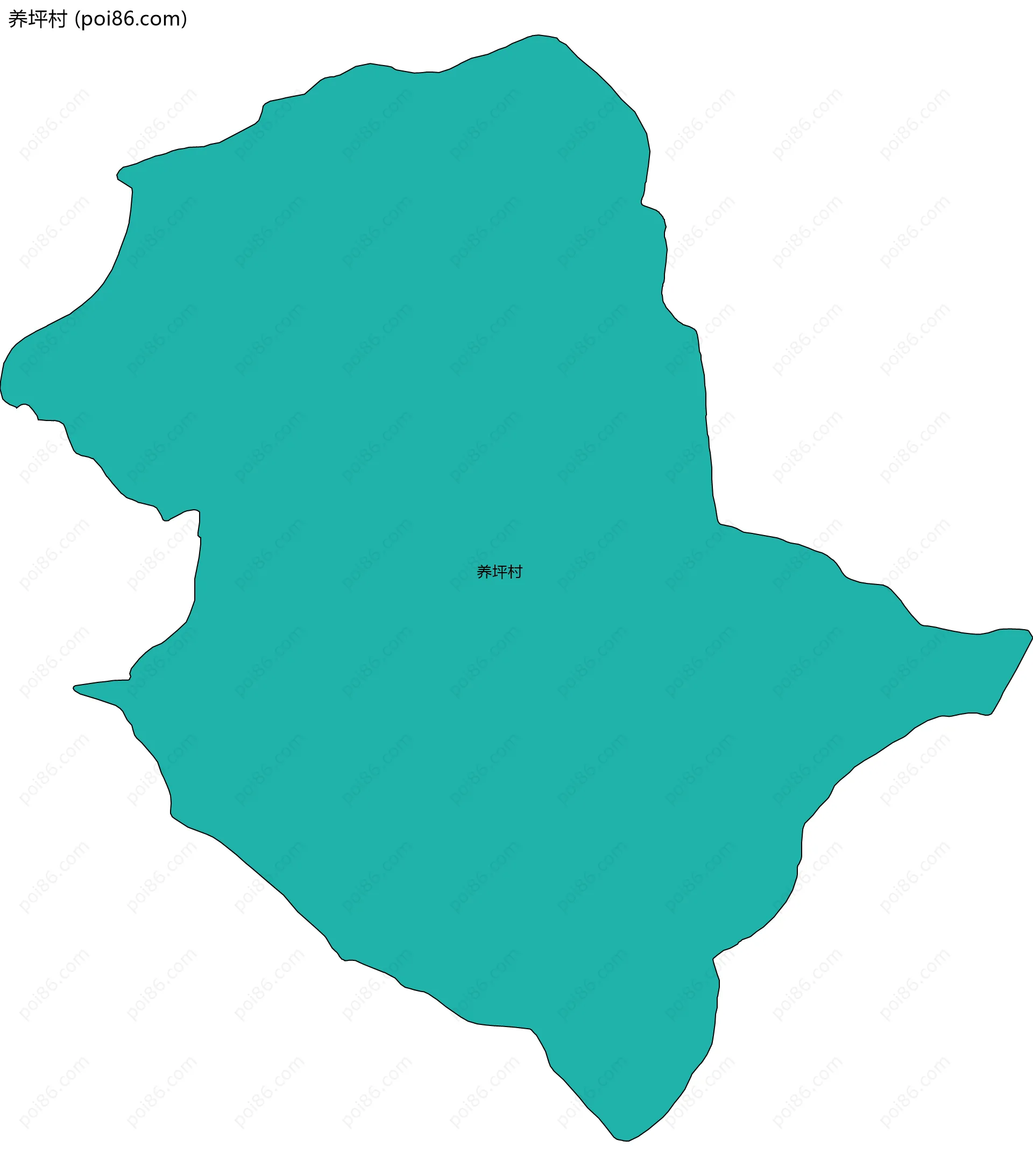 养坪村边界地图