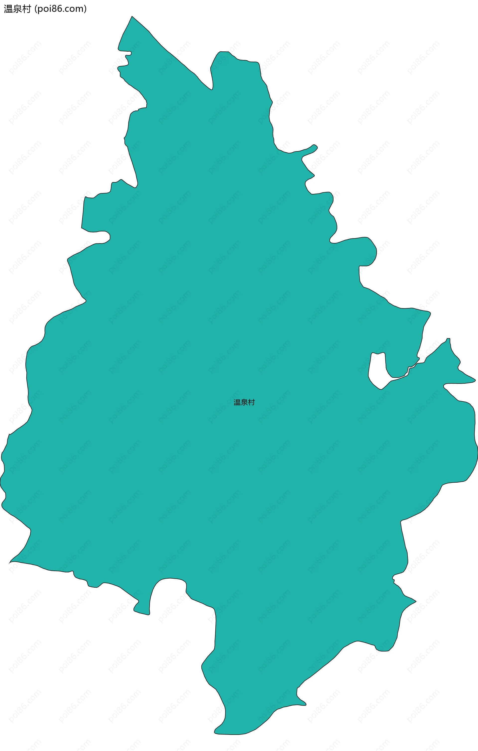 温泉村边界地图