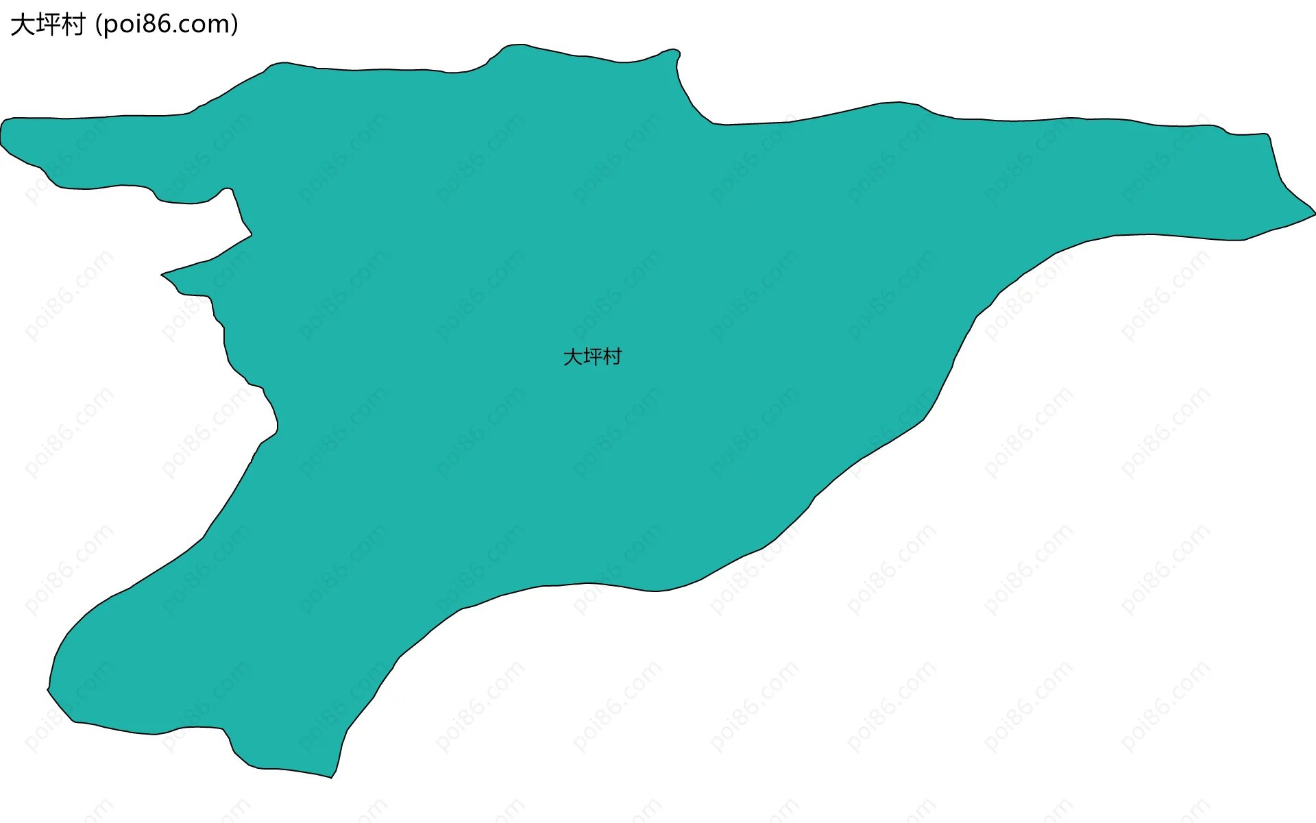 大坪村边界地图
