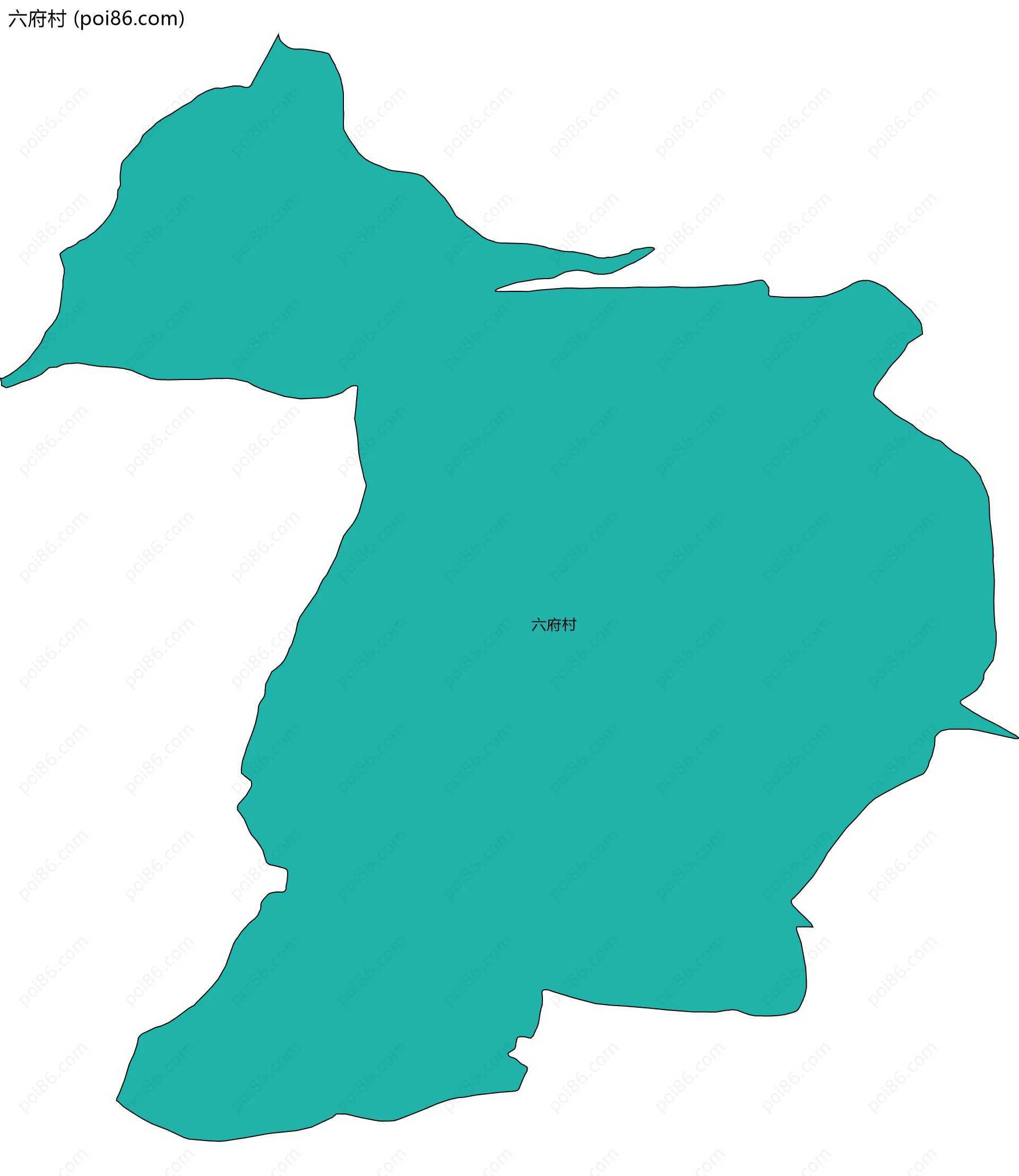 六府村边界地图