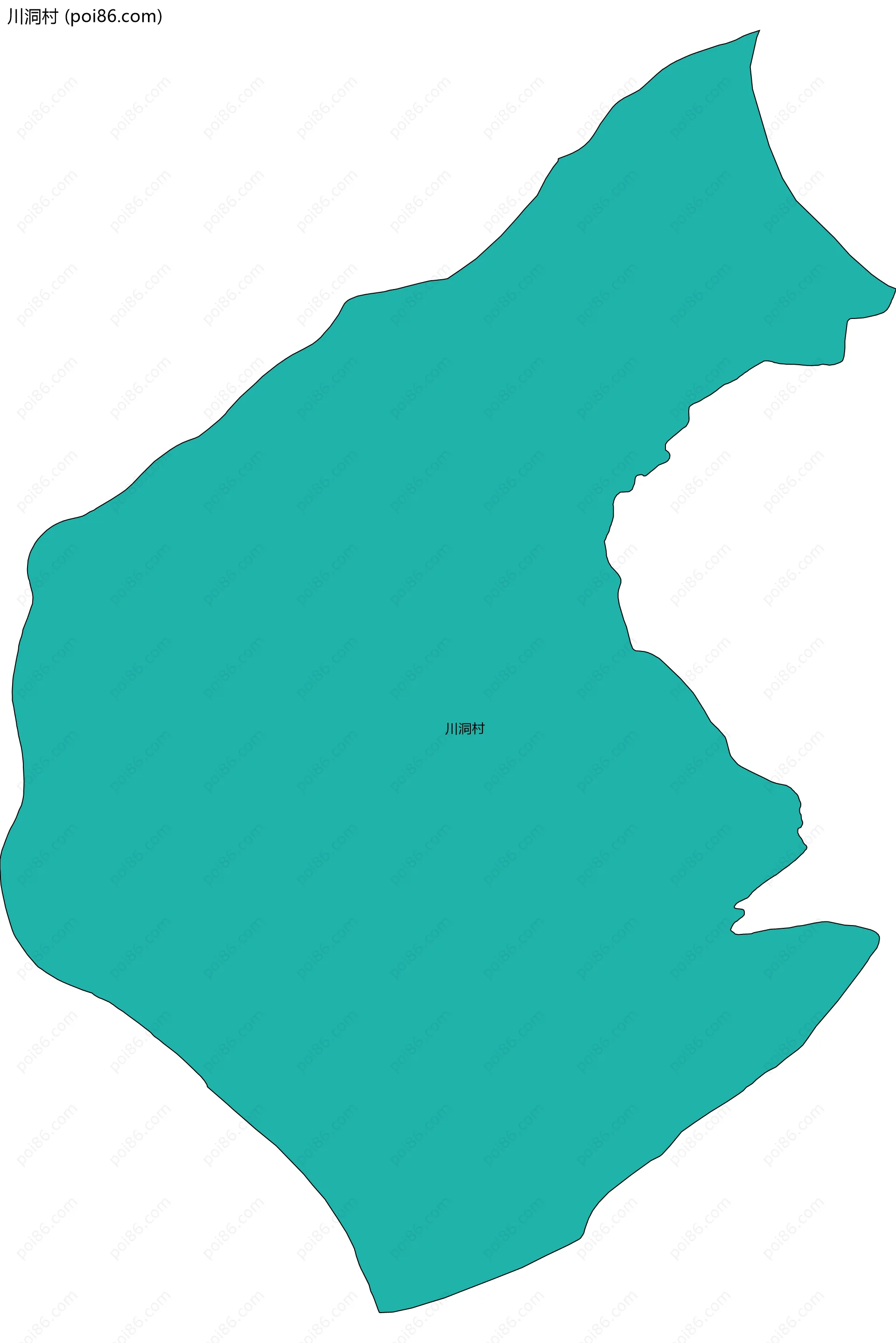 川洞村边界地图