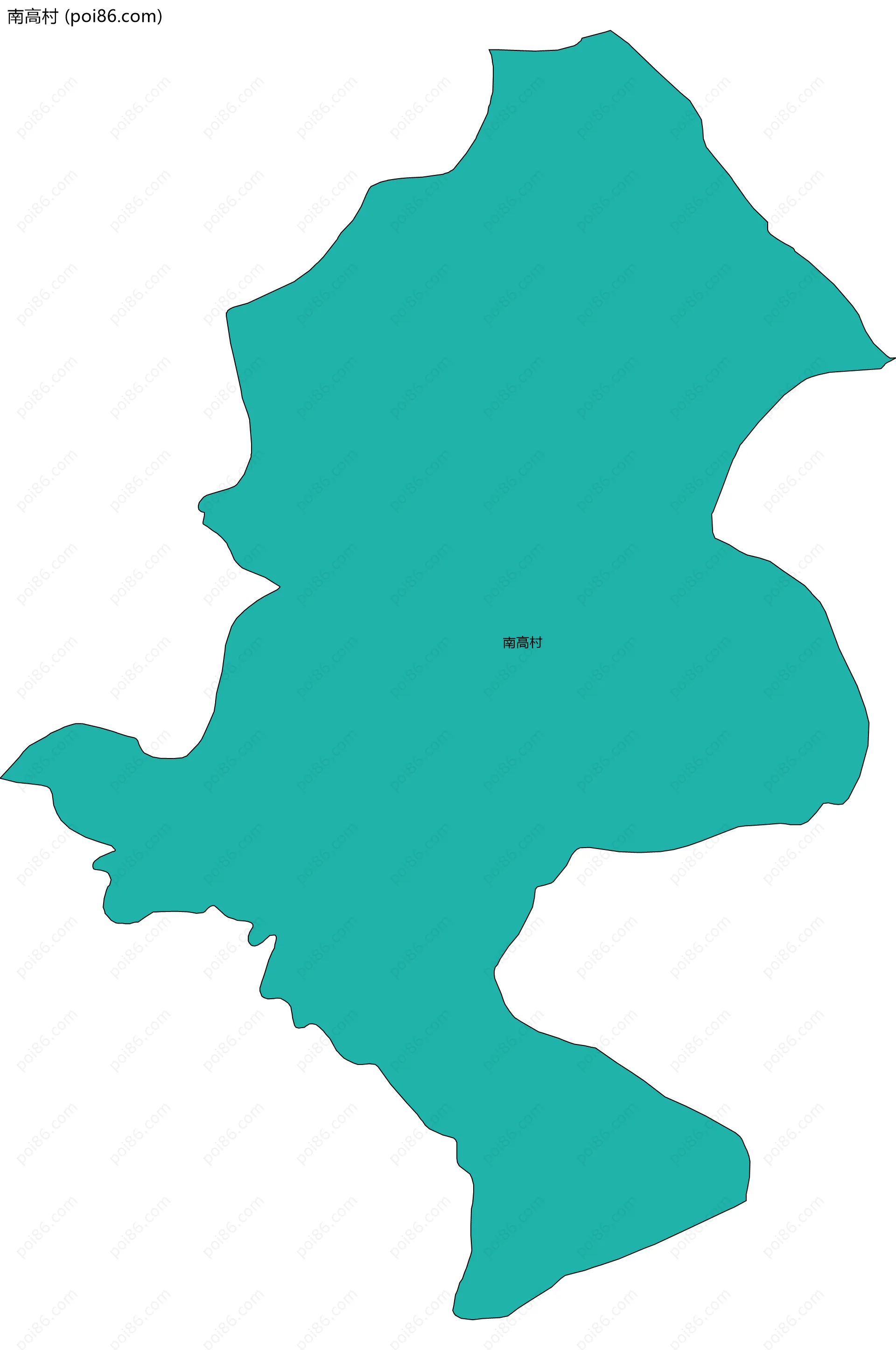 南高村边界地图