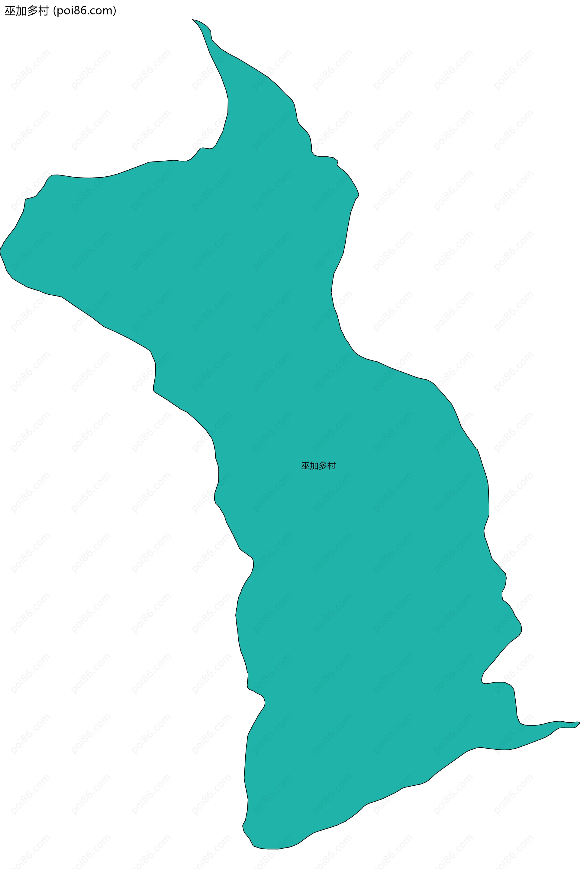 巫加多村边界地图