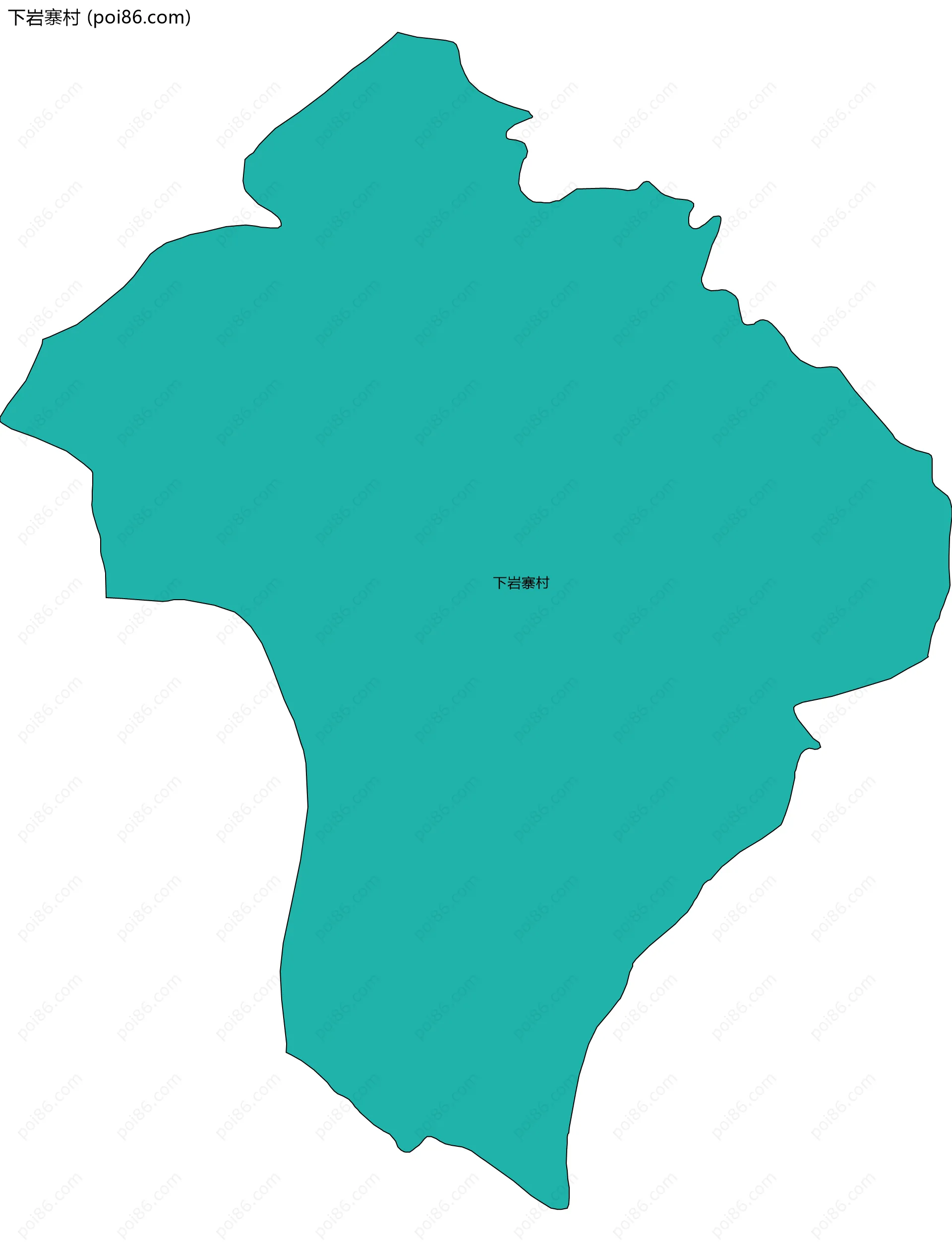 下岩寨村边界地图