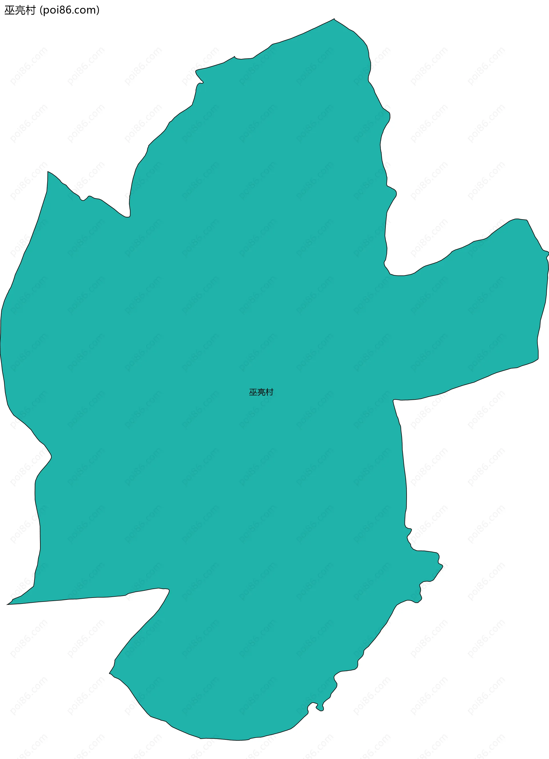 巫亮村边界地图