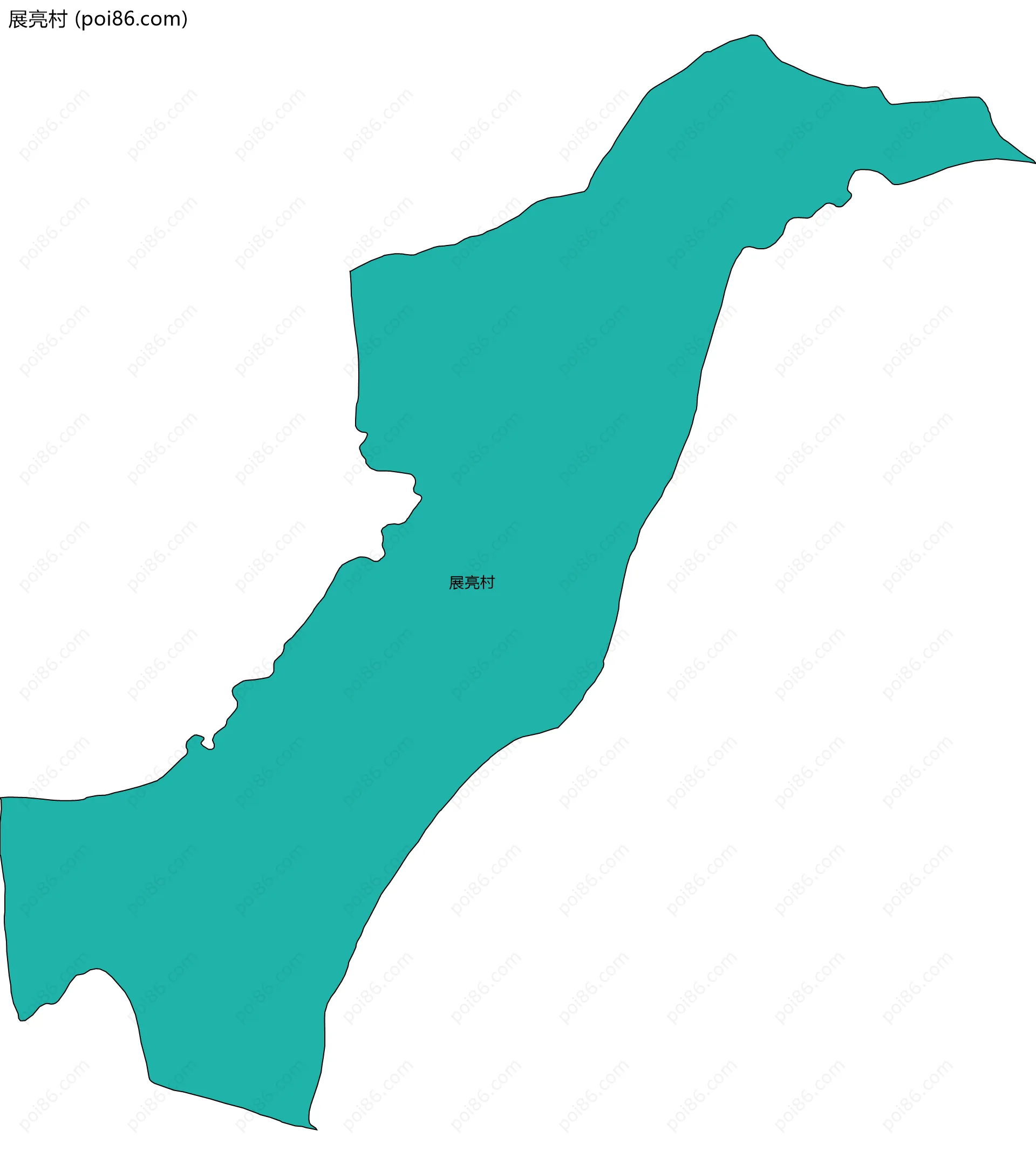 展亮村边界地图