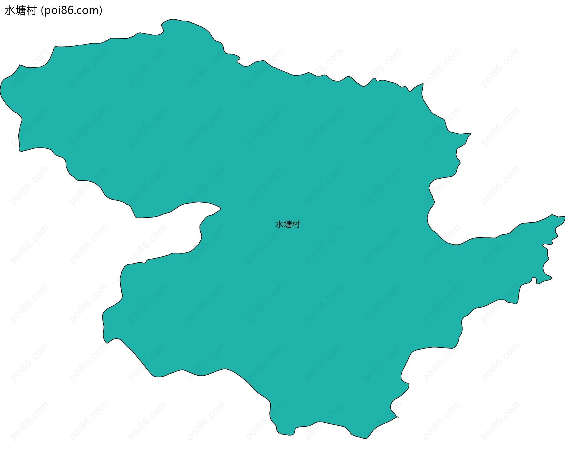 水塘村边界地图